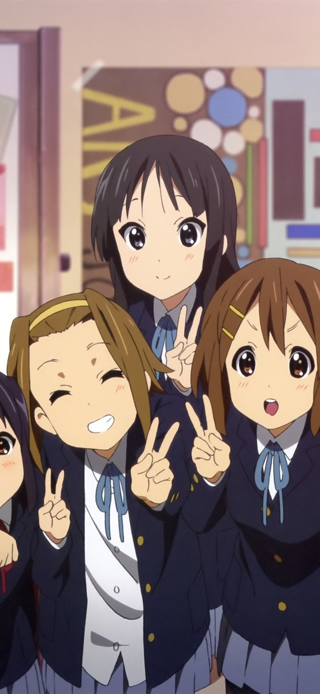 Wallpaper Cute anime girls, schoolgirl, classroom 3840x2160 UHD 4K