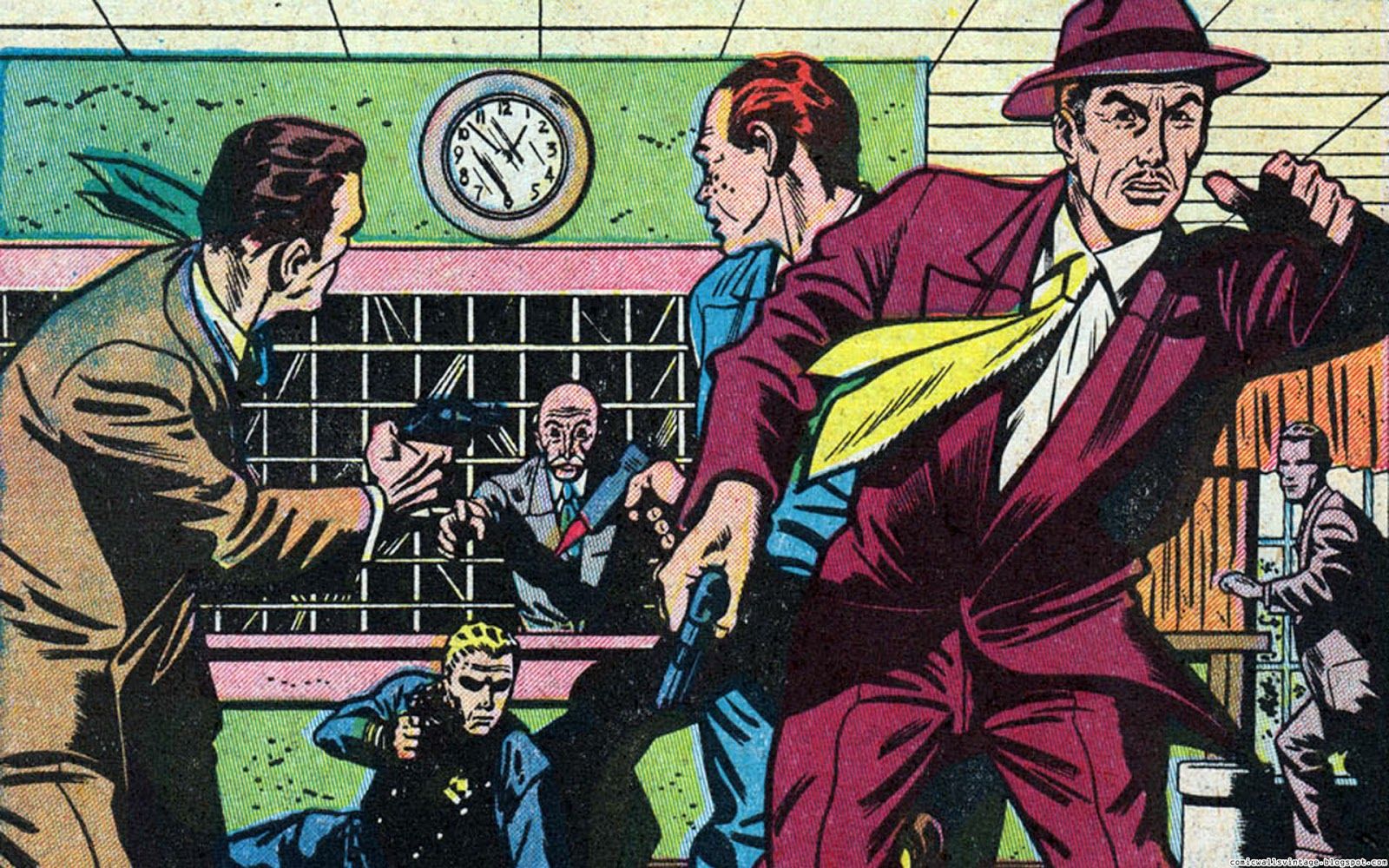 Comic Wallpapers Vintage: Time for crime.