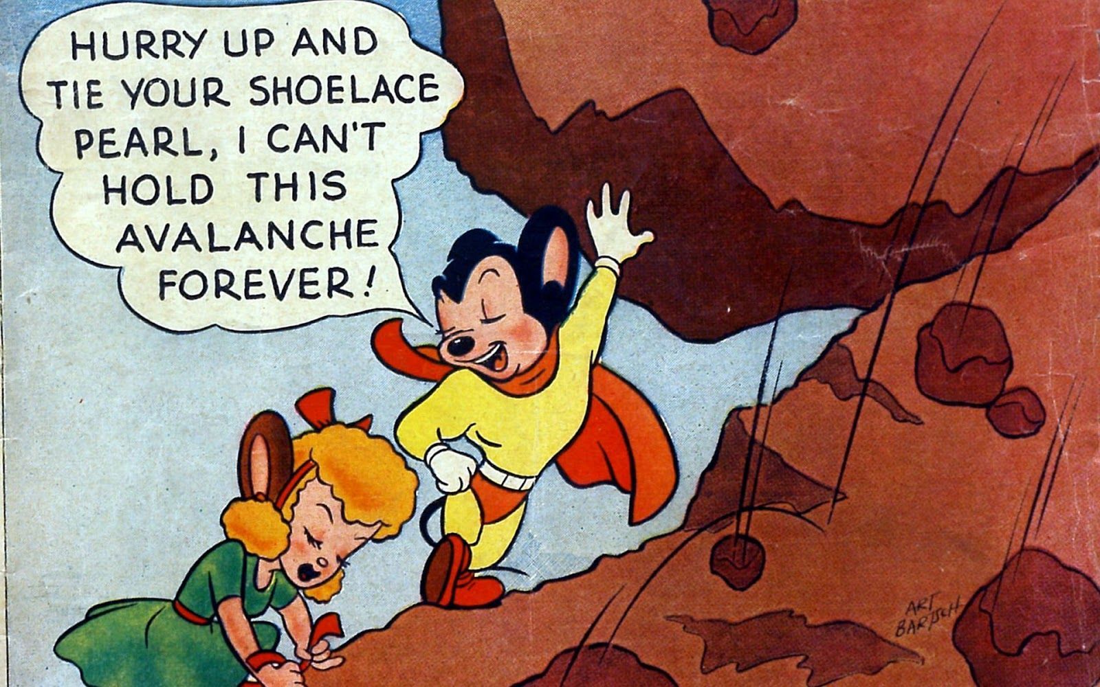 Comic Wallpaper Vintage: Mighty Mouse Comic Wallpaper