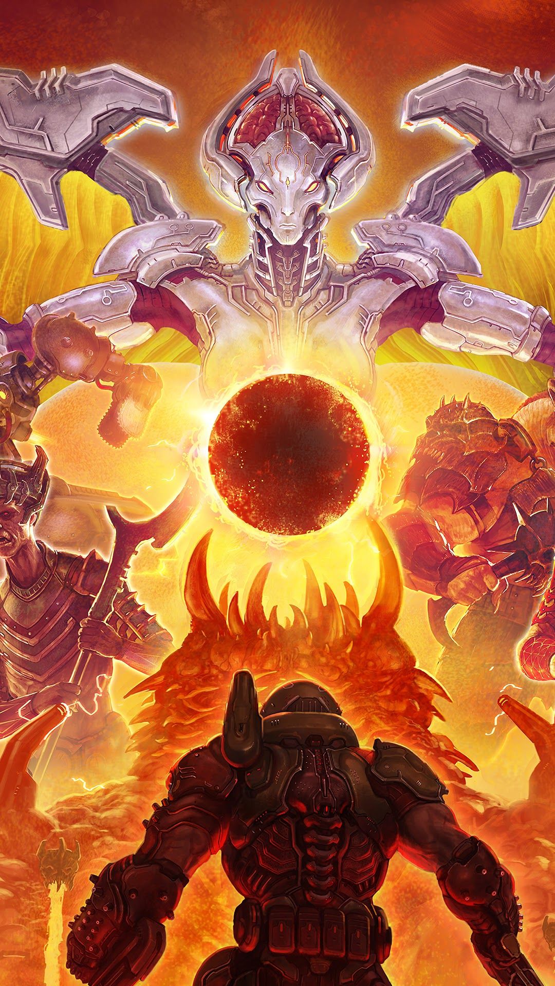 Doom Eternal Doomguy Monster Poster 8K Wallpaper