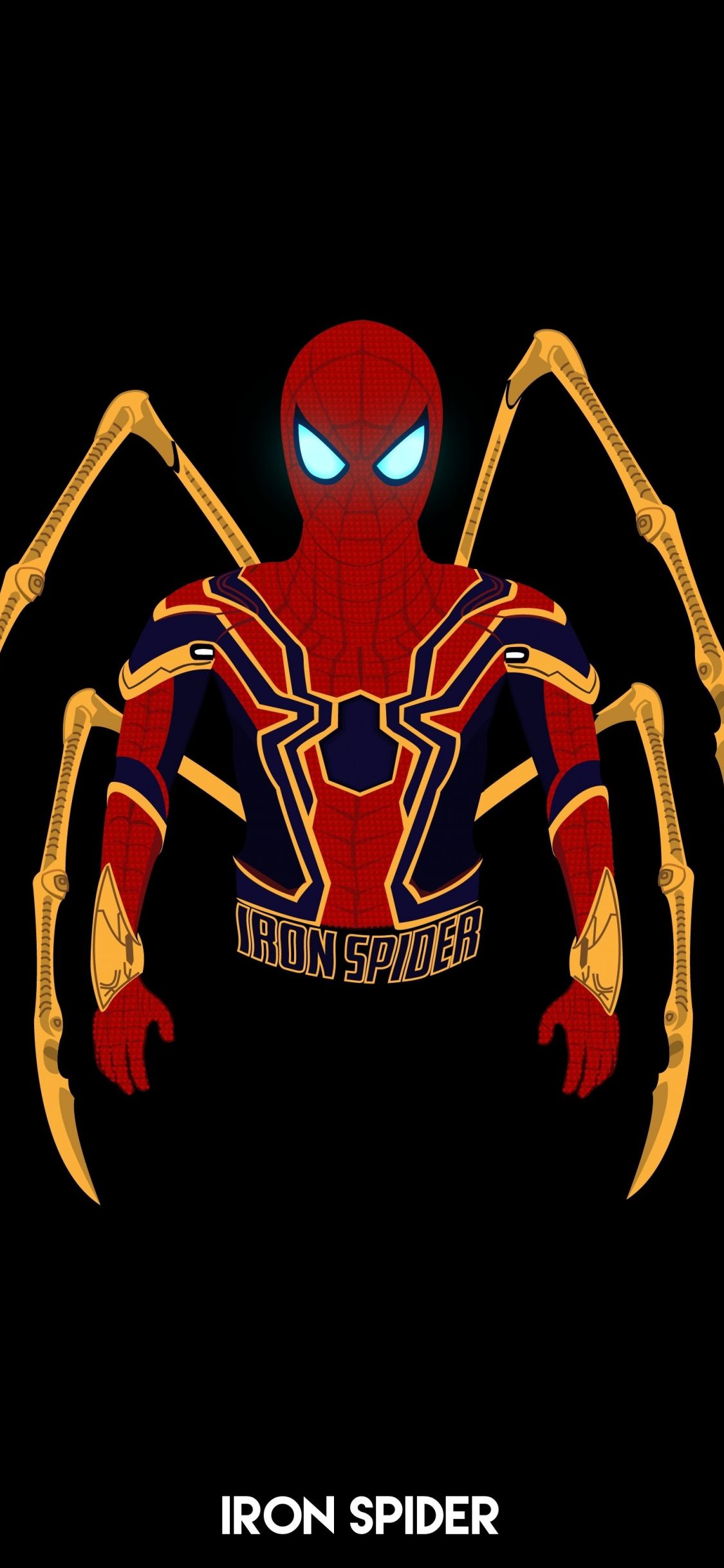 Artwork, Ironspider, Spider Man, Minimal, Black Wallpaper