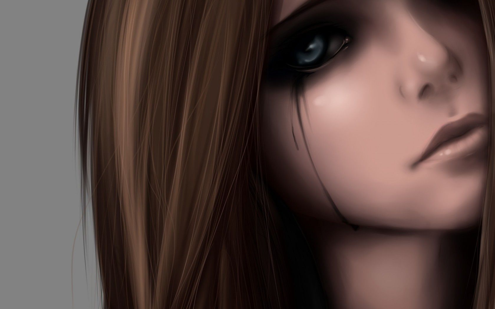 Girl Crying Art Cry Sad Girl, Download Wallpaper