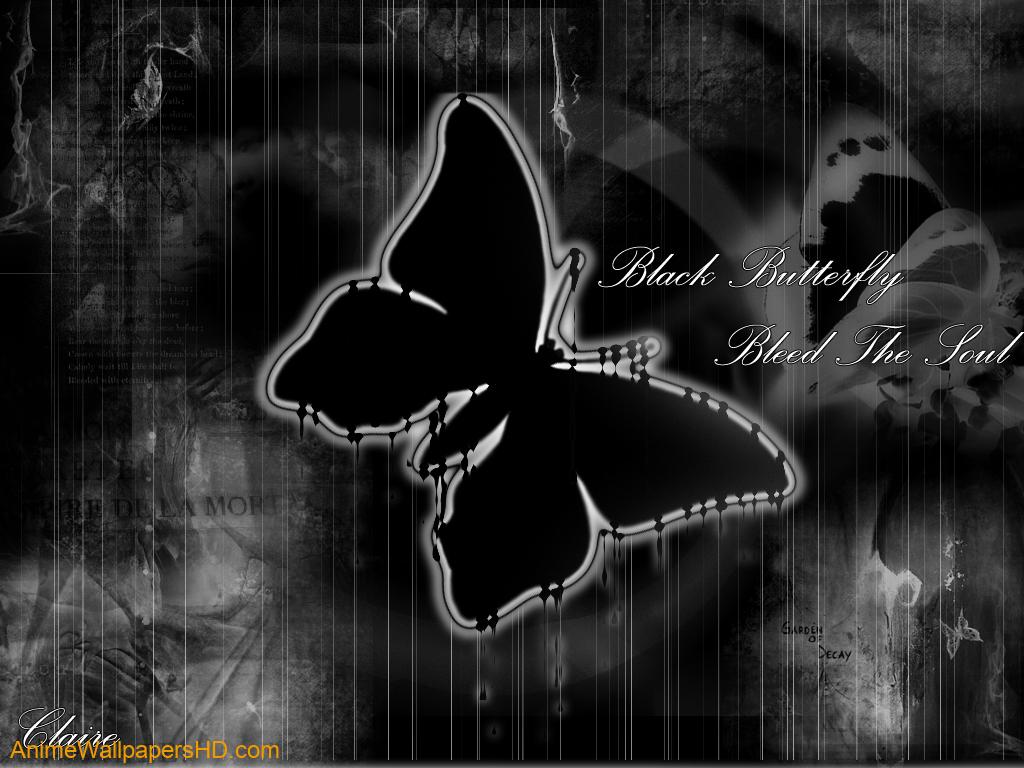 Black Butterfly Background Wallpaper