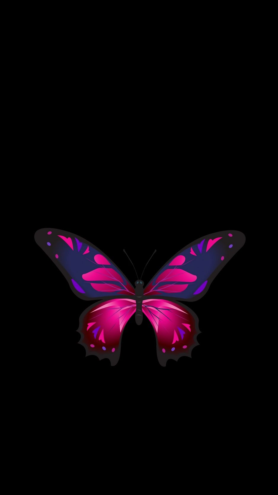Butterfly, patterns, wings, dark background wallpaper