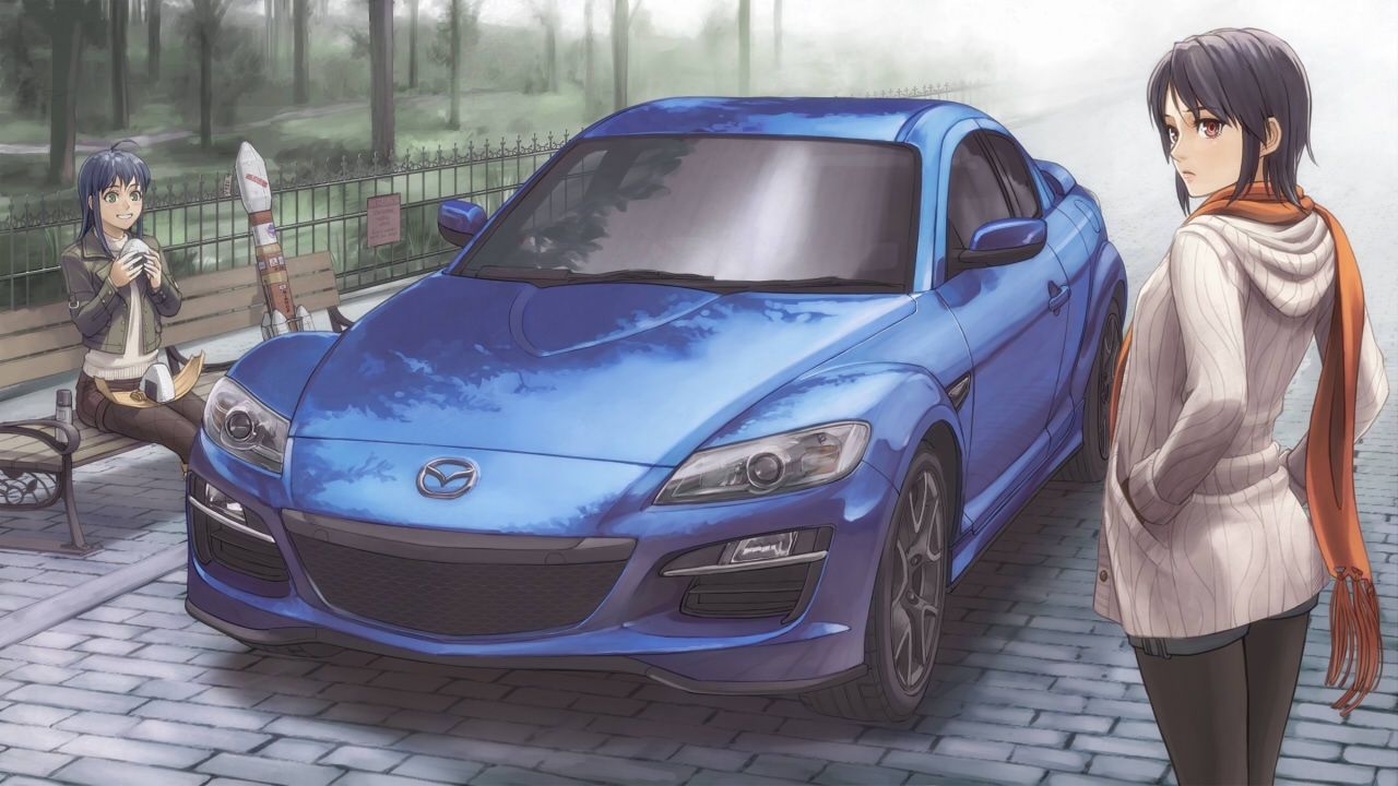 Anime Girls And Cars HD Wallpaperx720