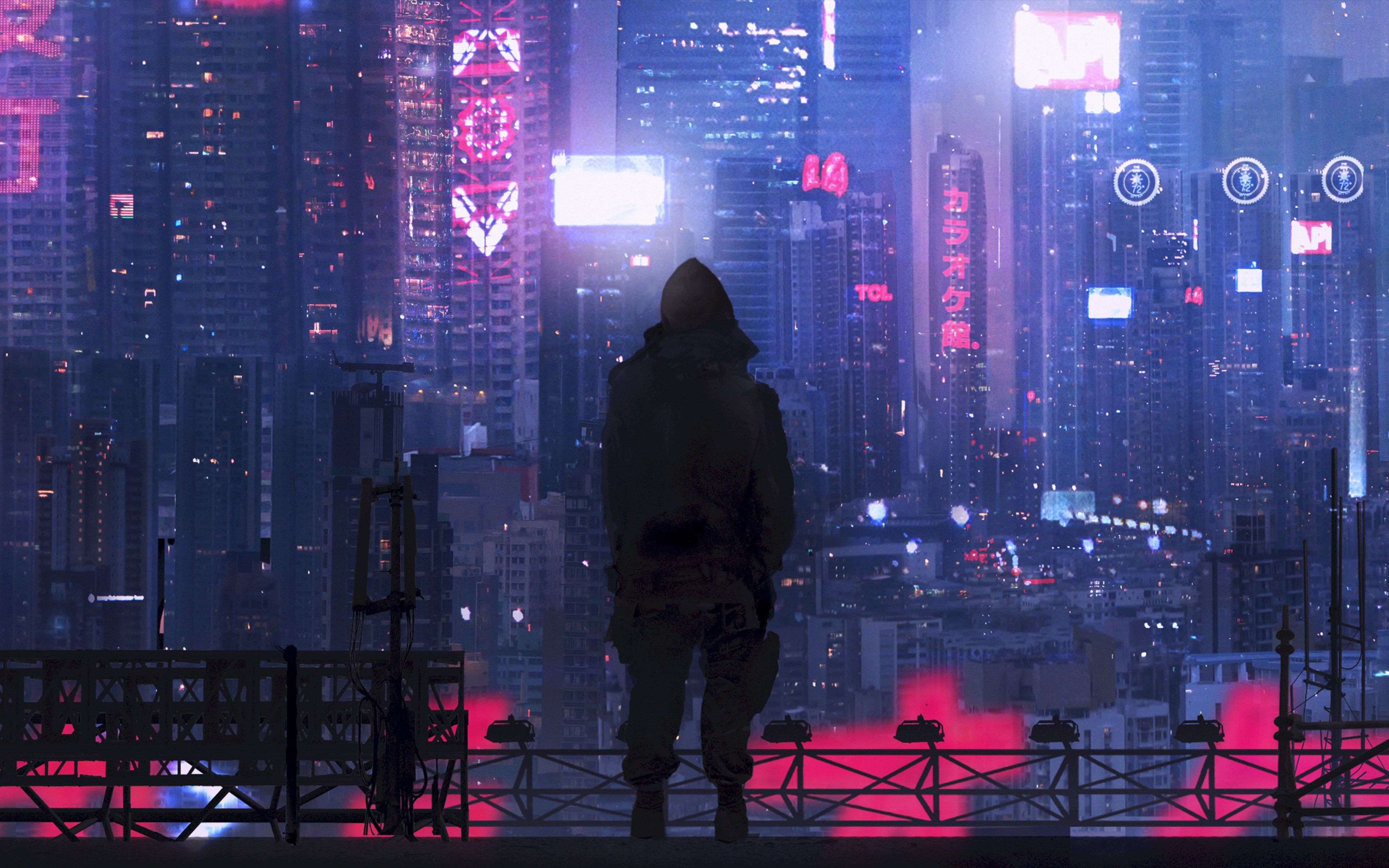 Cyberpunk Neon Science Fiction Police Wallpaper,HD Artist Wallpapers,4k  Wallpapers,Images,Backgrounds,Photos and Pictures