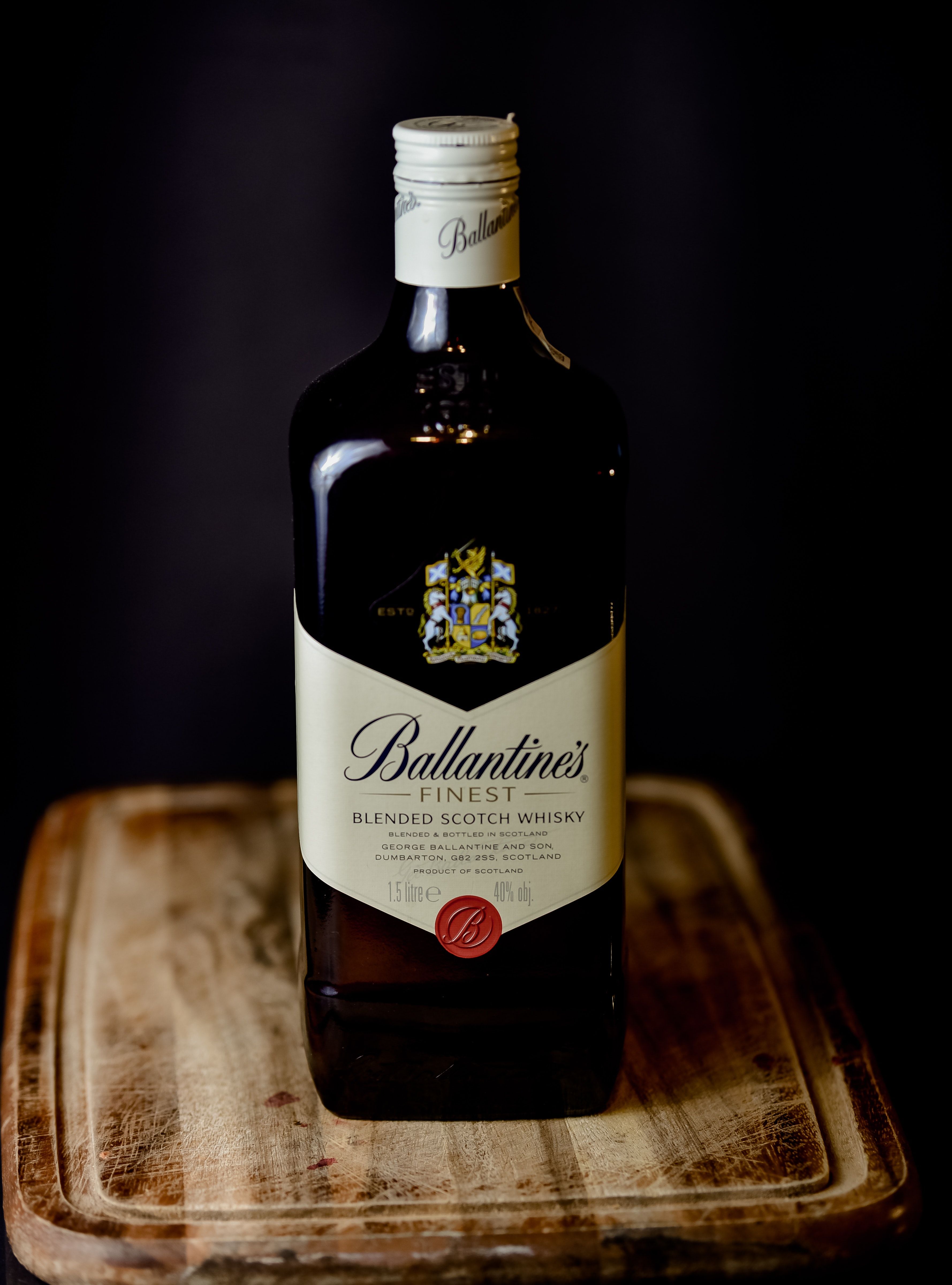 Free of ballantines, bottle, scotch