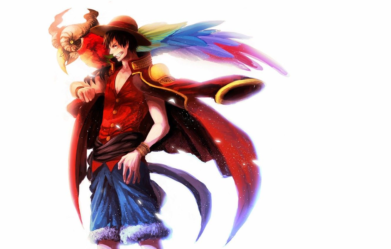 Wallpaper guy, anime, art, one piece, Luffy, Monkey D. Luffy