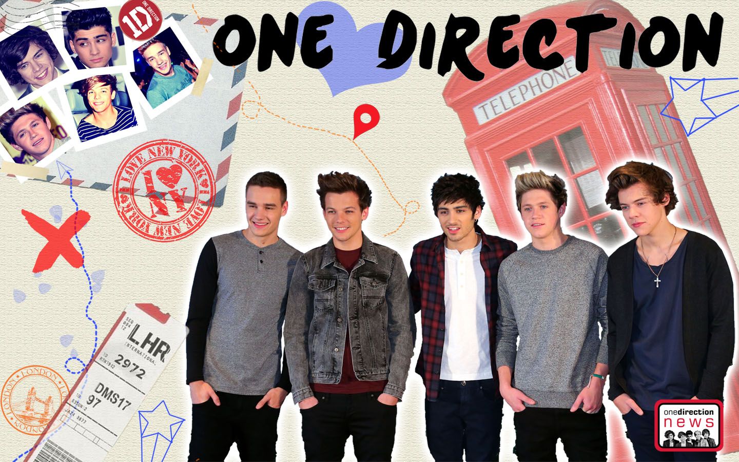 One Direction Laptop Background
