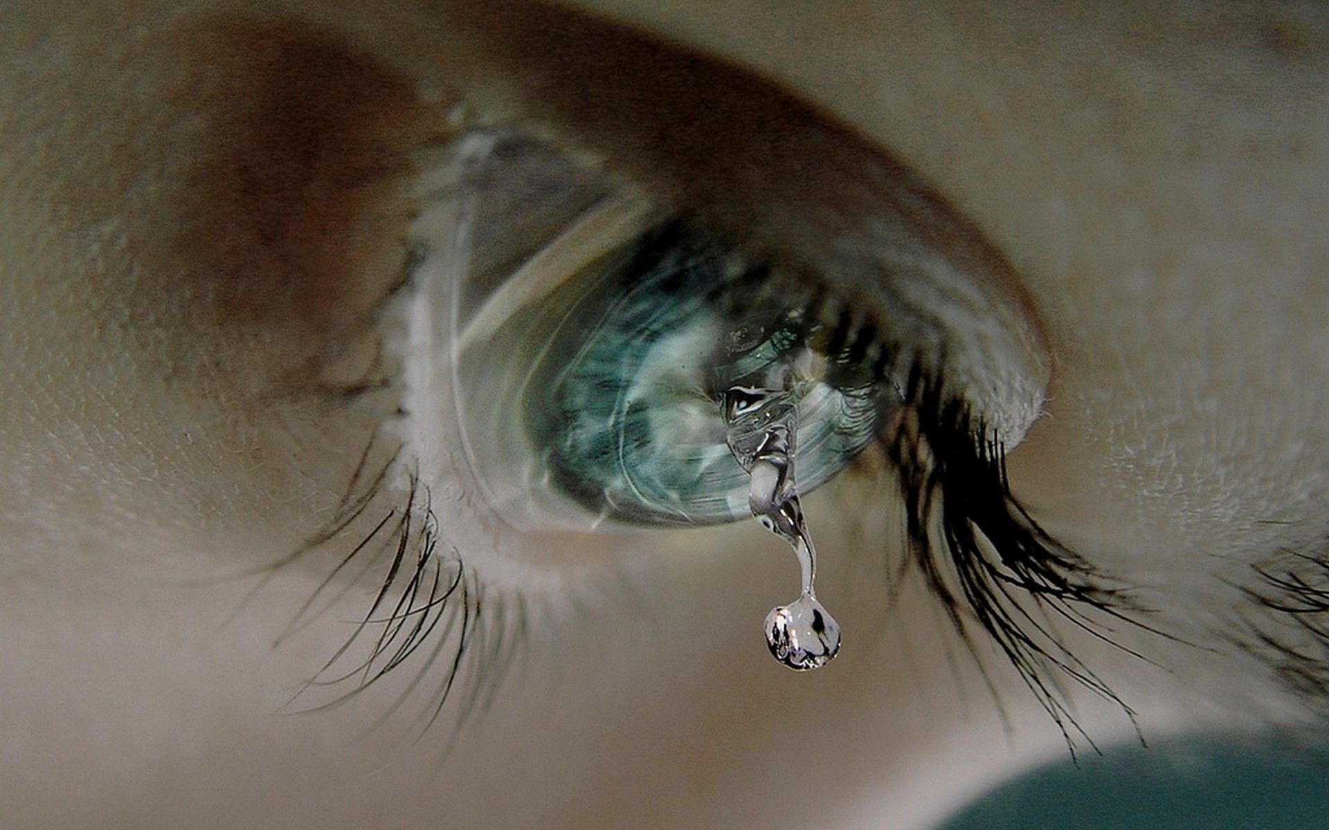 Frozen artwork macro eye tear it dripping eyelashes wallpaper
