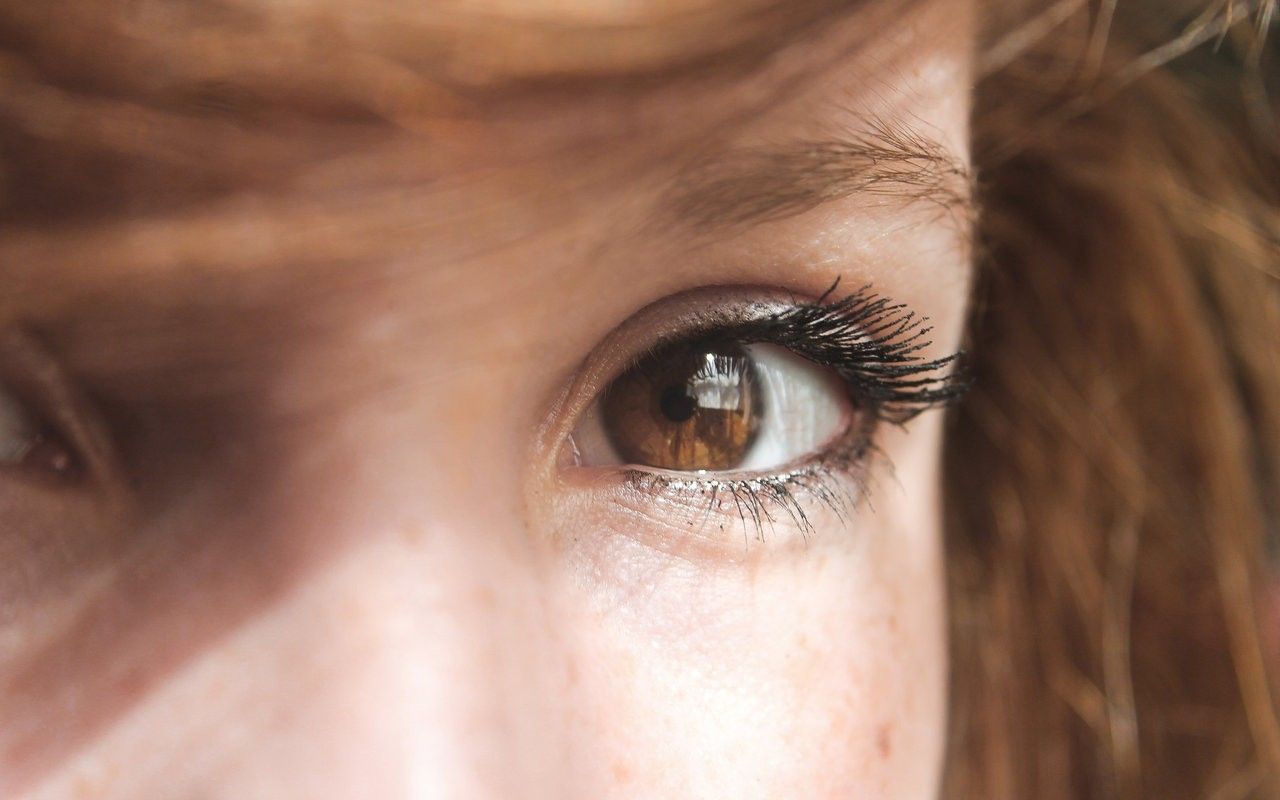 women, redheads, brown eyes, macro wallpaper