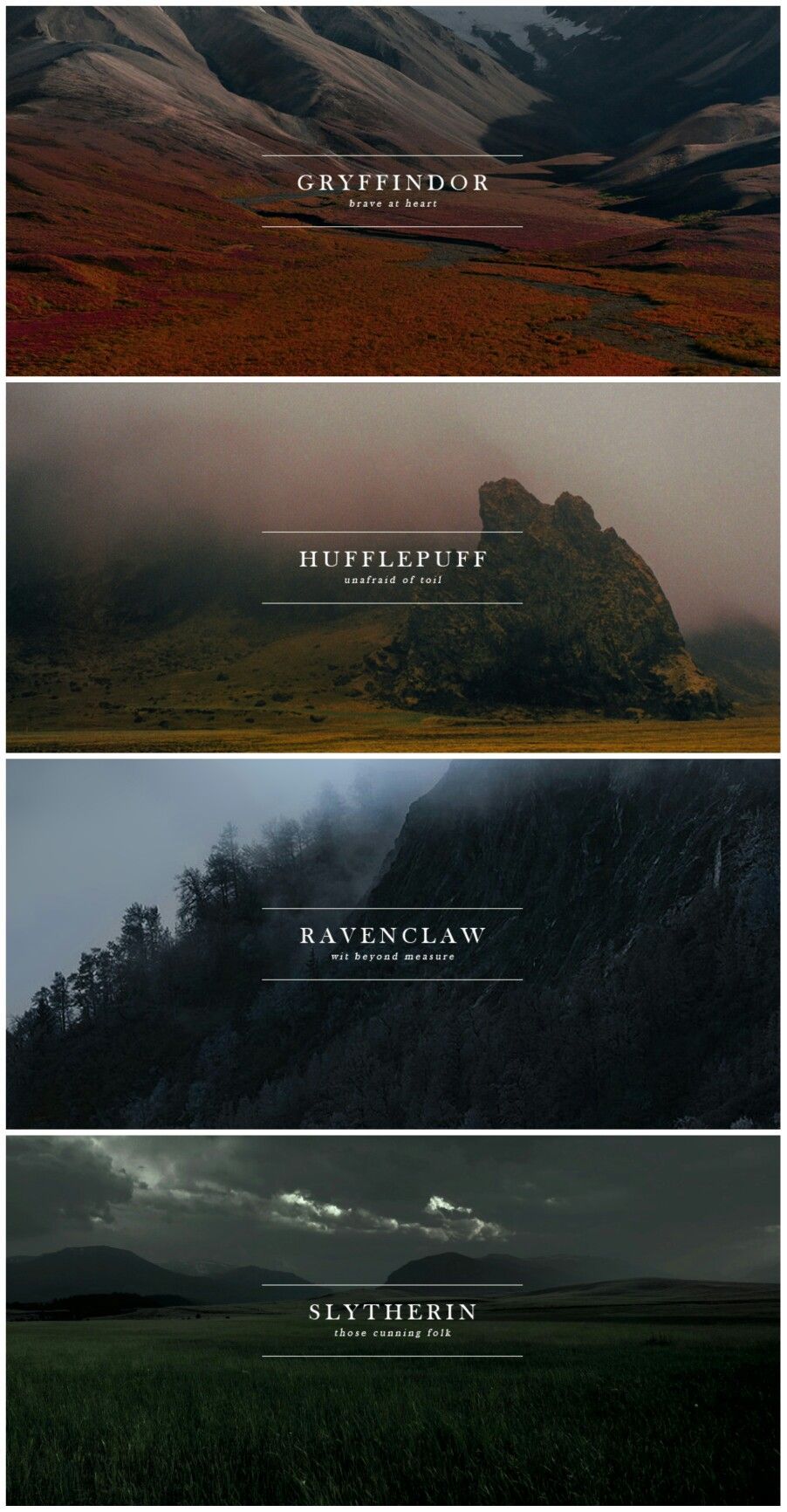 Hogwarts Houses #harrypotter. Harry potter universal, Harry