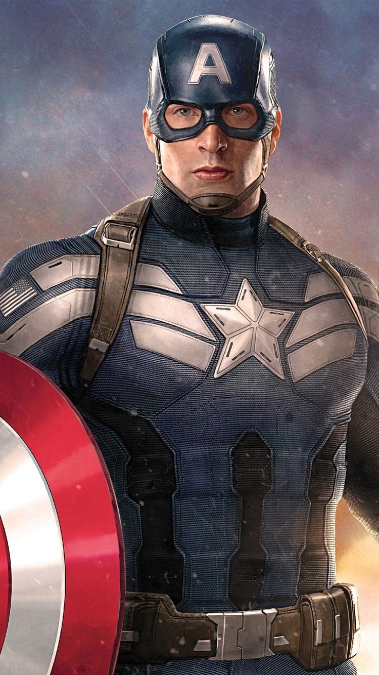 Chris Evans, Captain America: Civil War 750x1334 iPhone 8/7/6/6S
