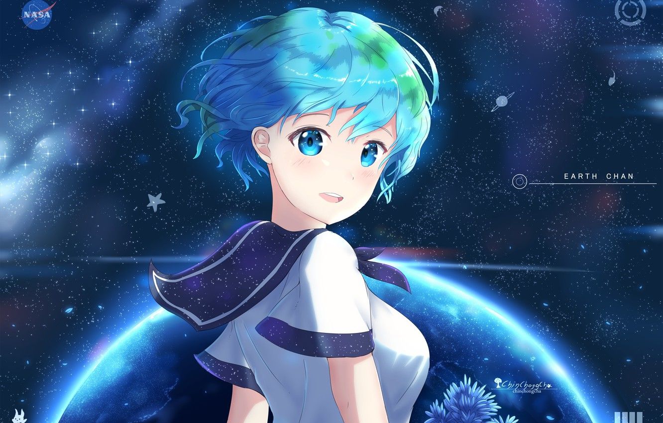 Wallpaper Look, Background, Anime, Girl, Earth Chan Image