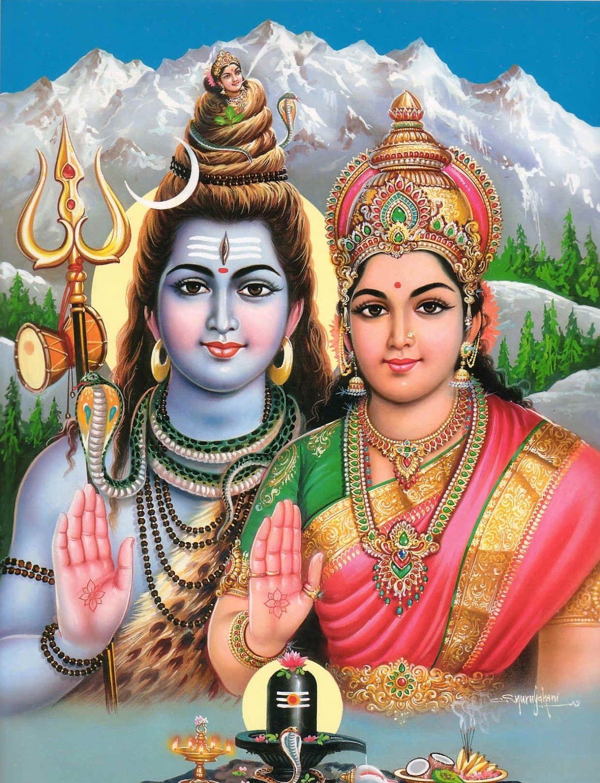 Download Divine Representation of Lord Shiva's Family Wallpaper | Wallpapers .com