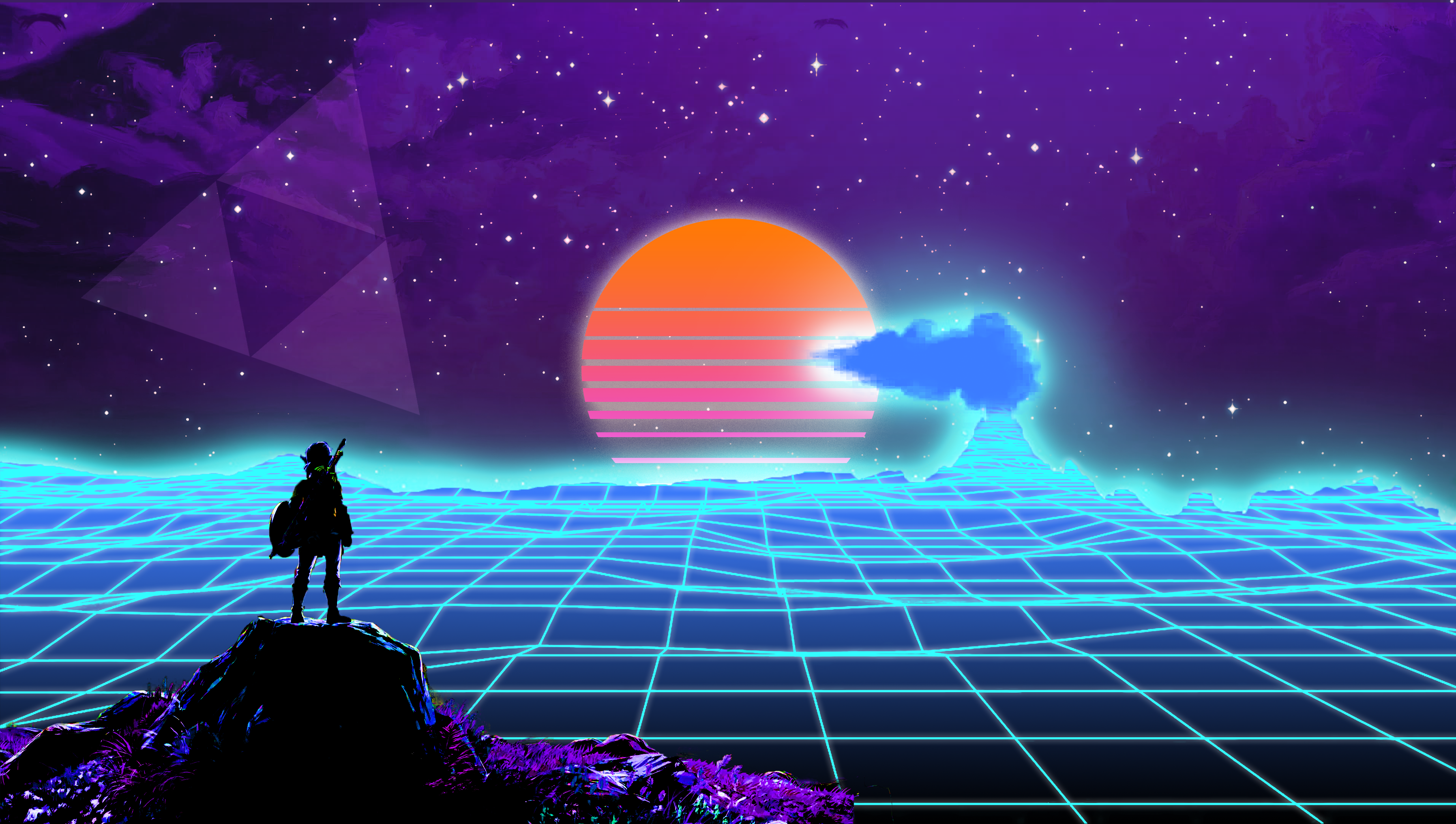 The People Over At R Vaporwave Told Me That This Zelda Wallpaper
