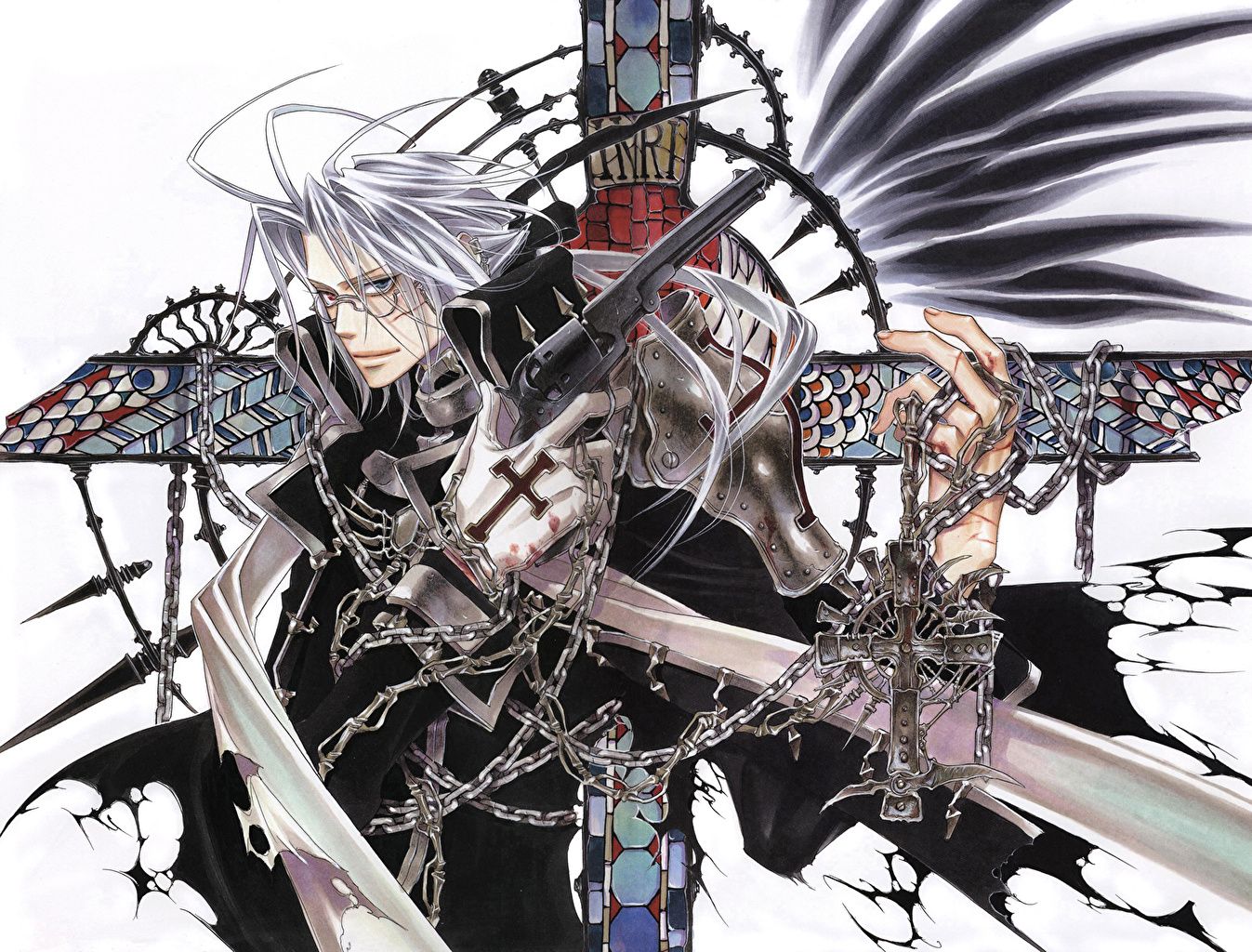 image Trinity Blood Pistols Young man abel nightroad Anime Chain