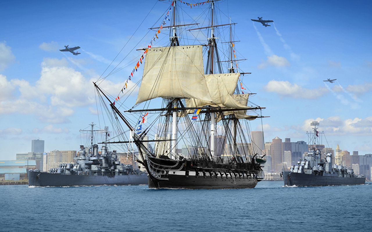 Desktop Wallpaper World Of Warship Boston USA American US Navy