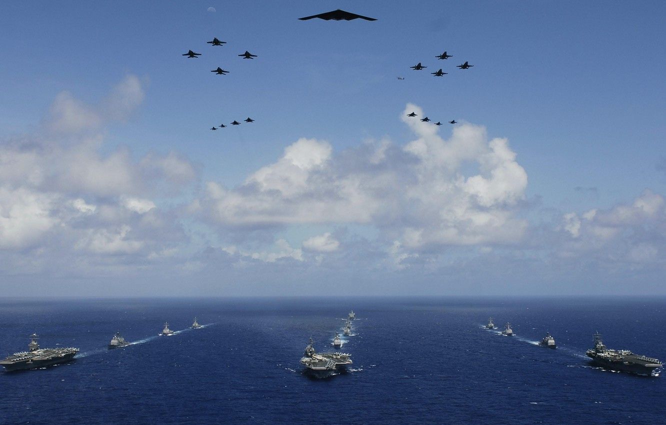 Wallpaper ships, aircraft, helicopter, the carrier, B- bomber