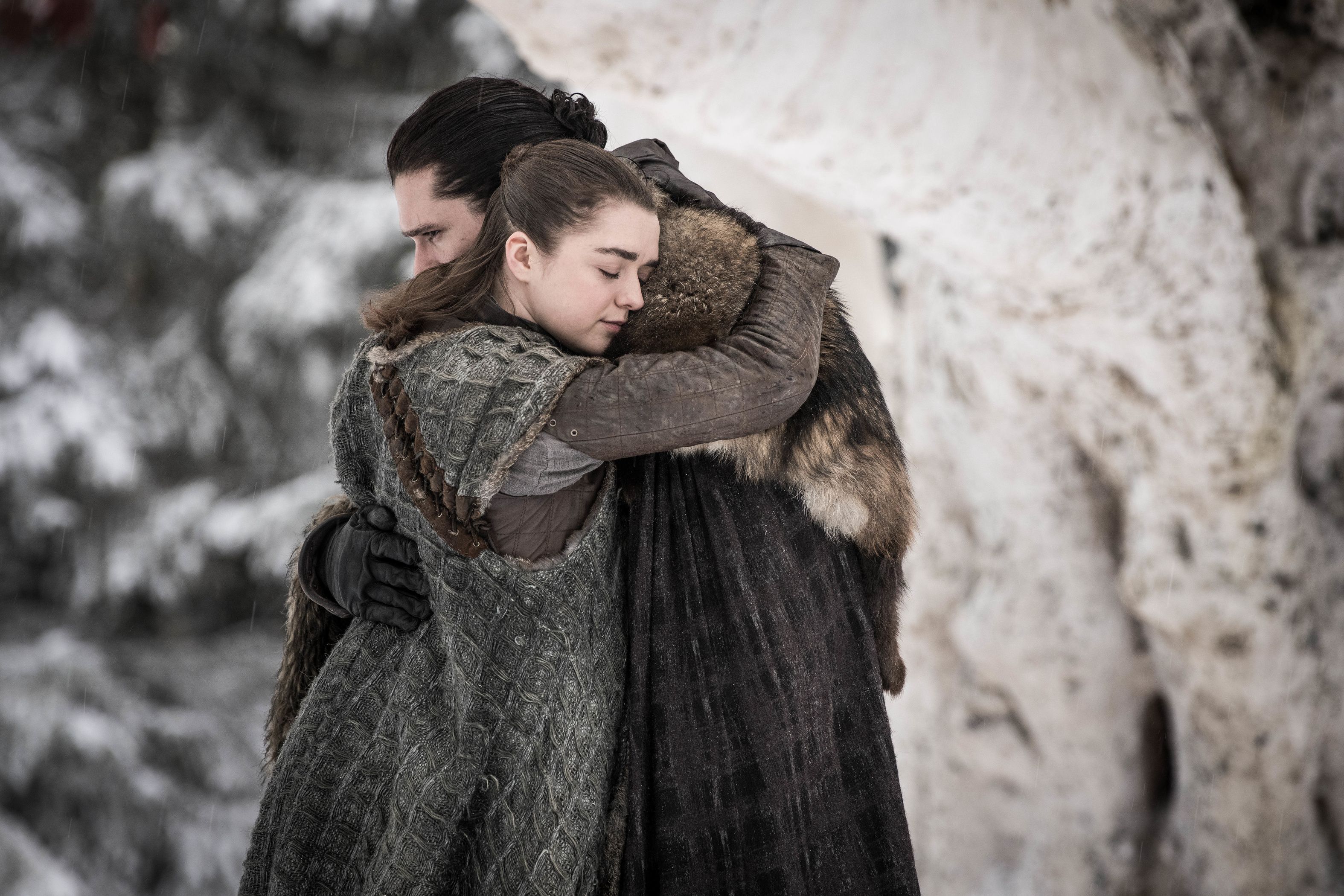Jon Snow Meets Arya Stark in GOT Season 8 Wallpaper, HD TV Series
