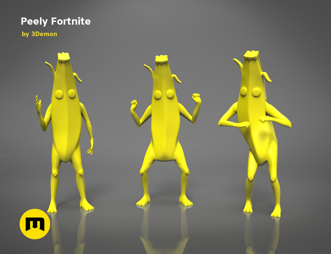 Peely Banana Figure in 2020d printing, Poster