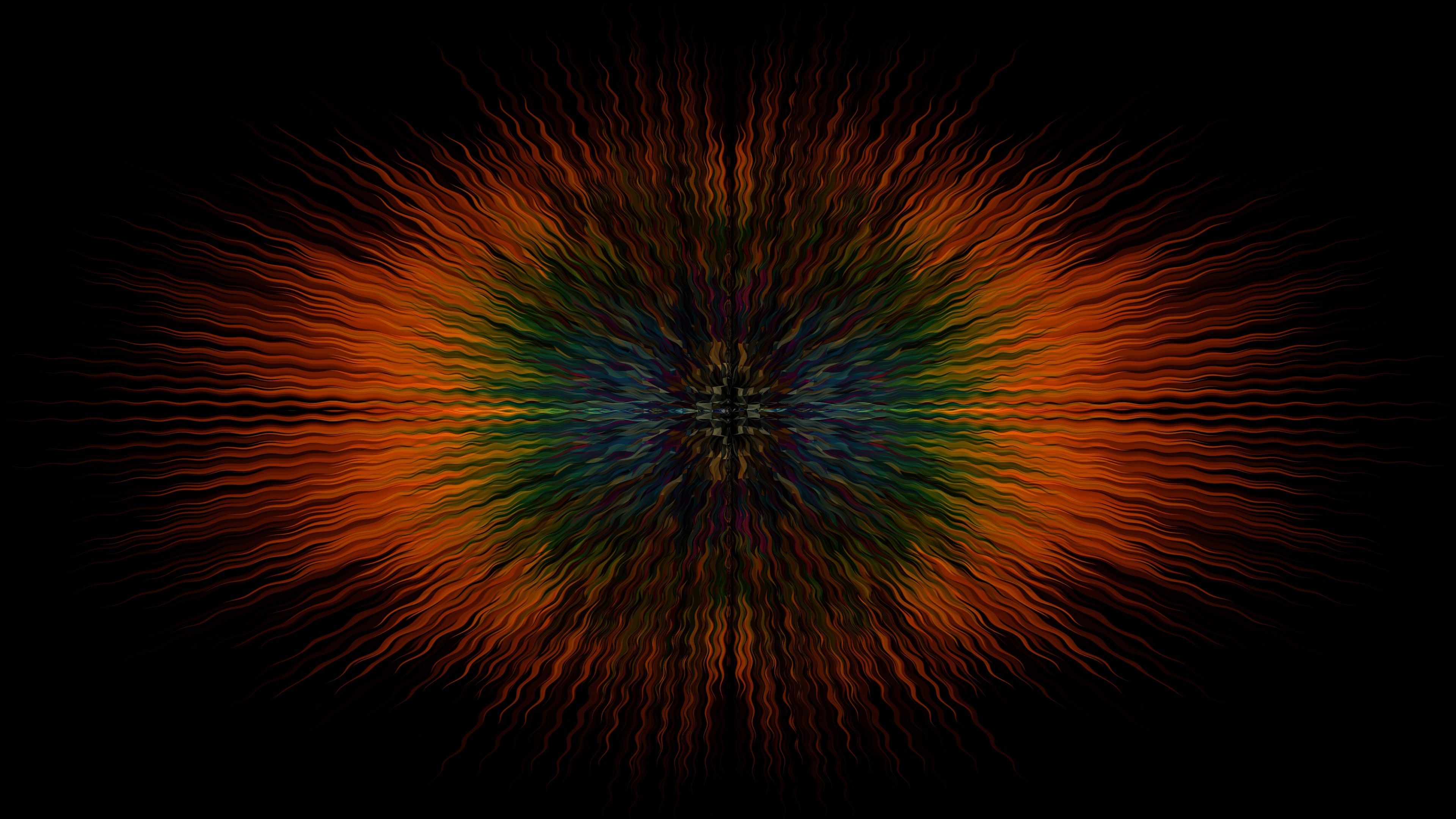 #Illusion, #Symmetrical, K, #Fireworks. Abstract