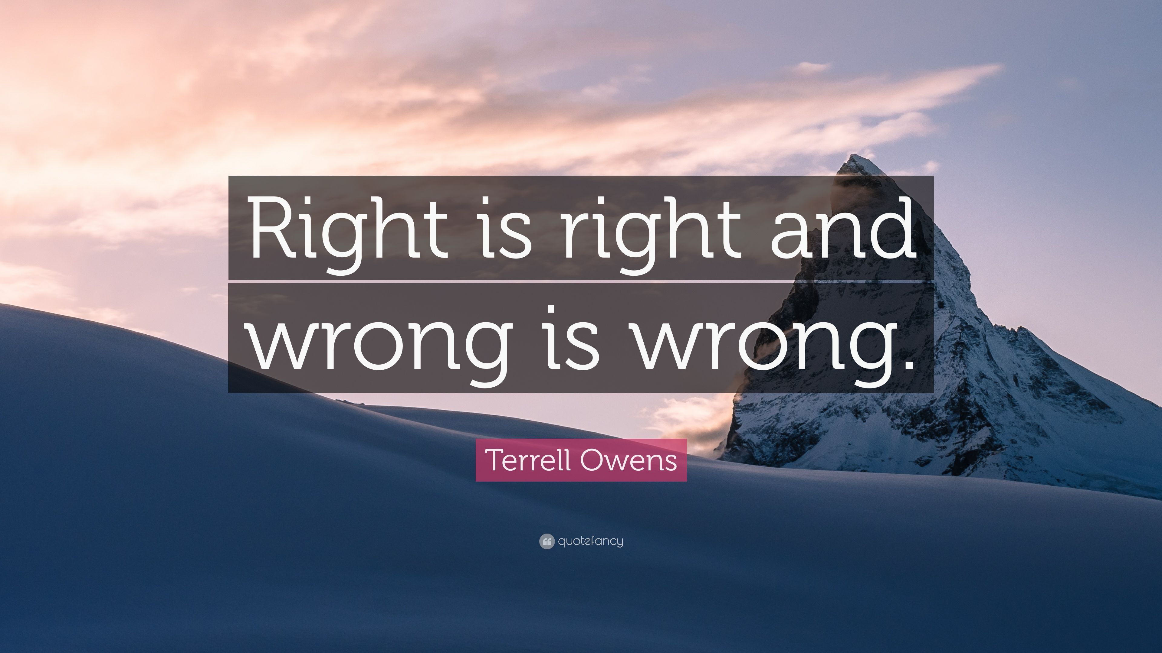 Terrell Owens Quote: “Right is right and wrong is wrong.” 7