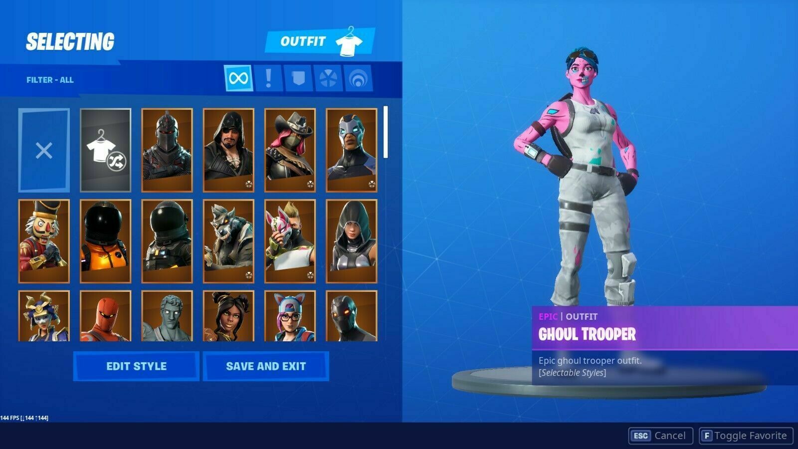 Fortnite Account Pink Ghoul Trooper OG Purple Skull Trooper Candy