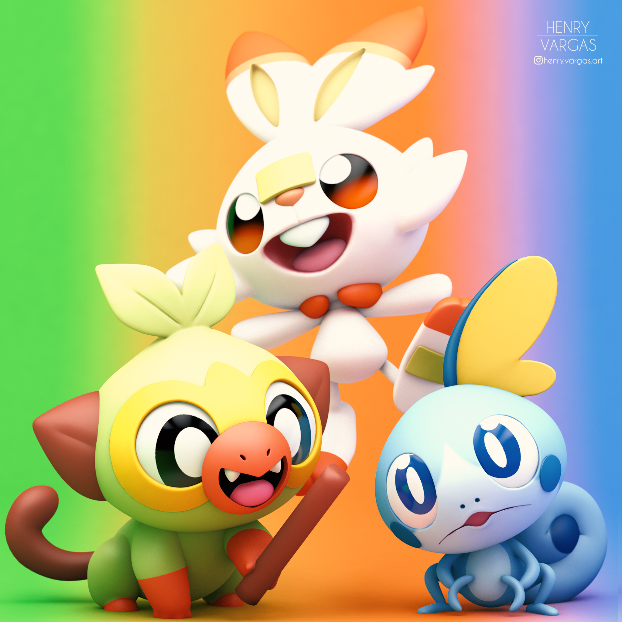I Made the Galar Starters, I Love All Three of Them