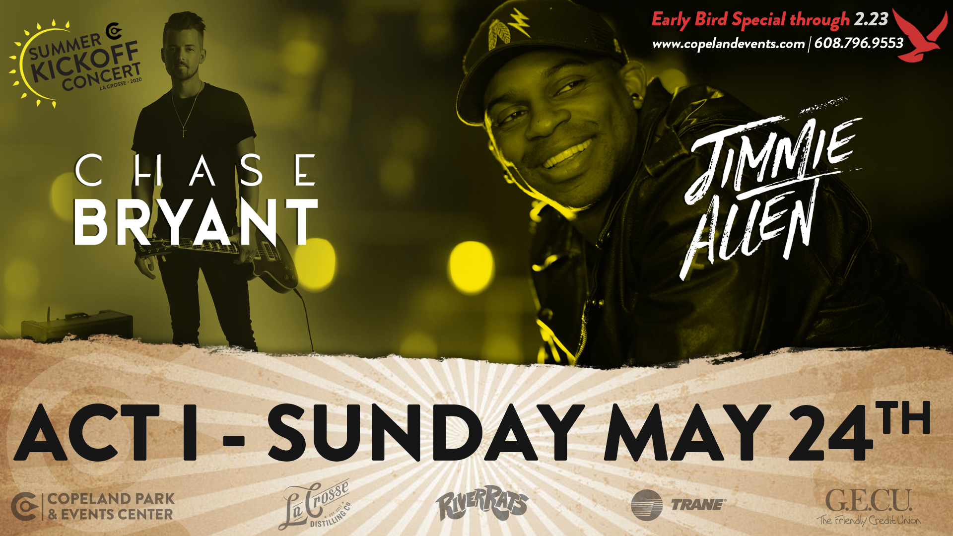 Jimmie Allen and Chase Bryant set to headline Copeland Summer