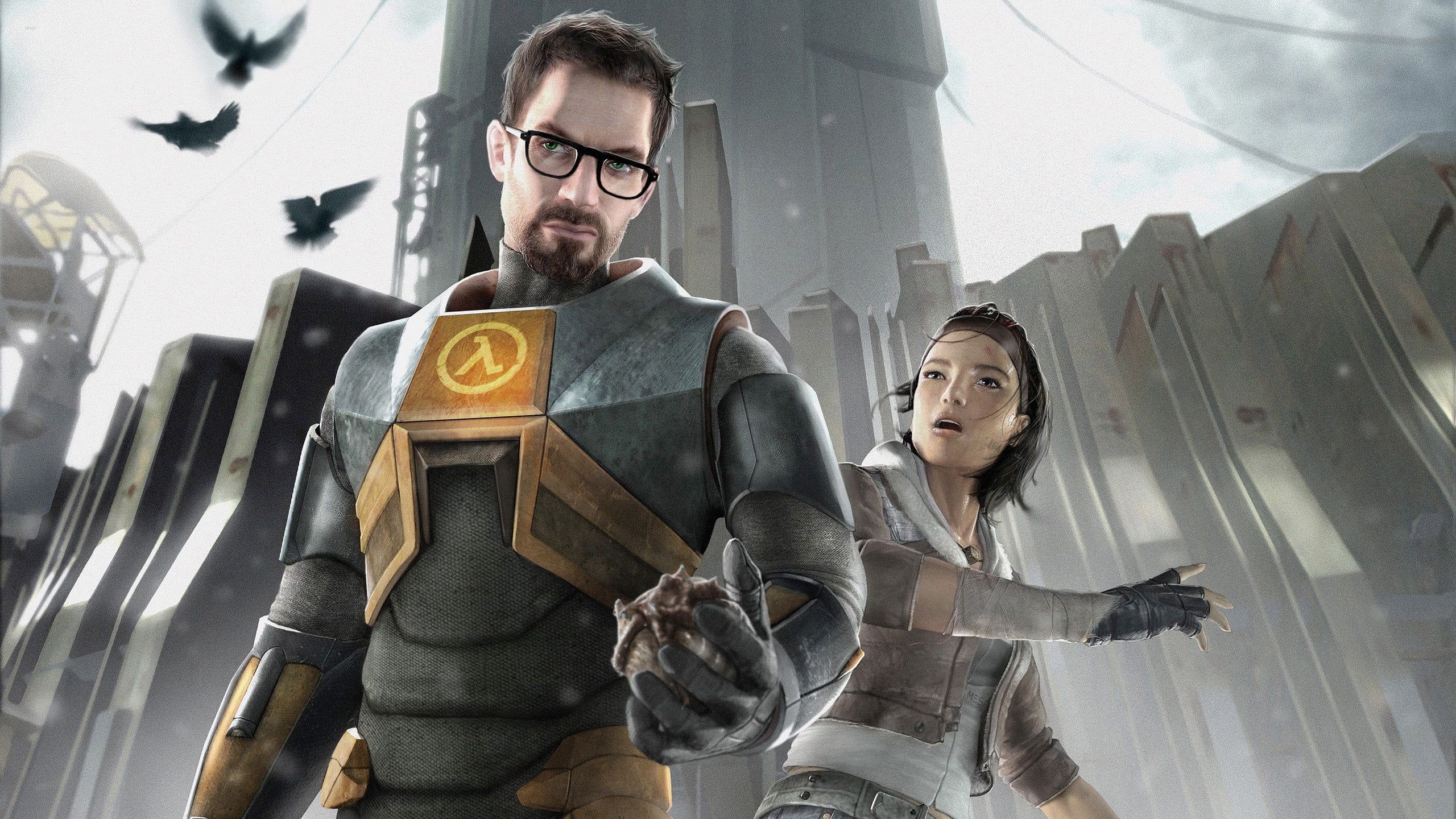 CS:Half Life Digital Wallpaper, Half Life, Gordon Freeman, Alyx