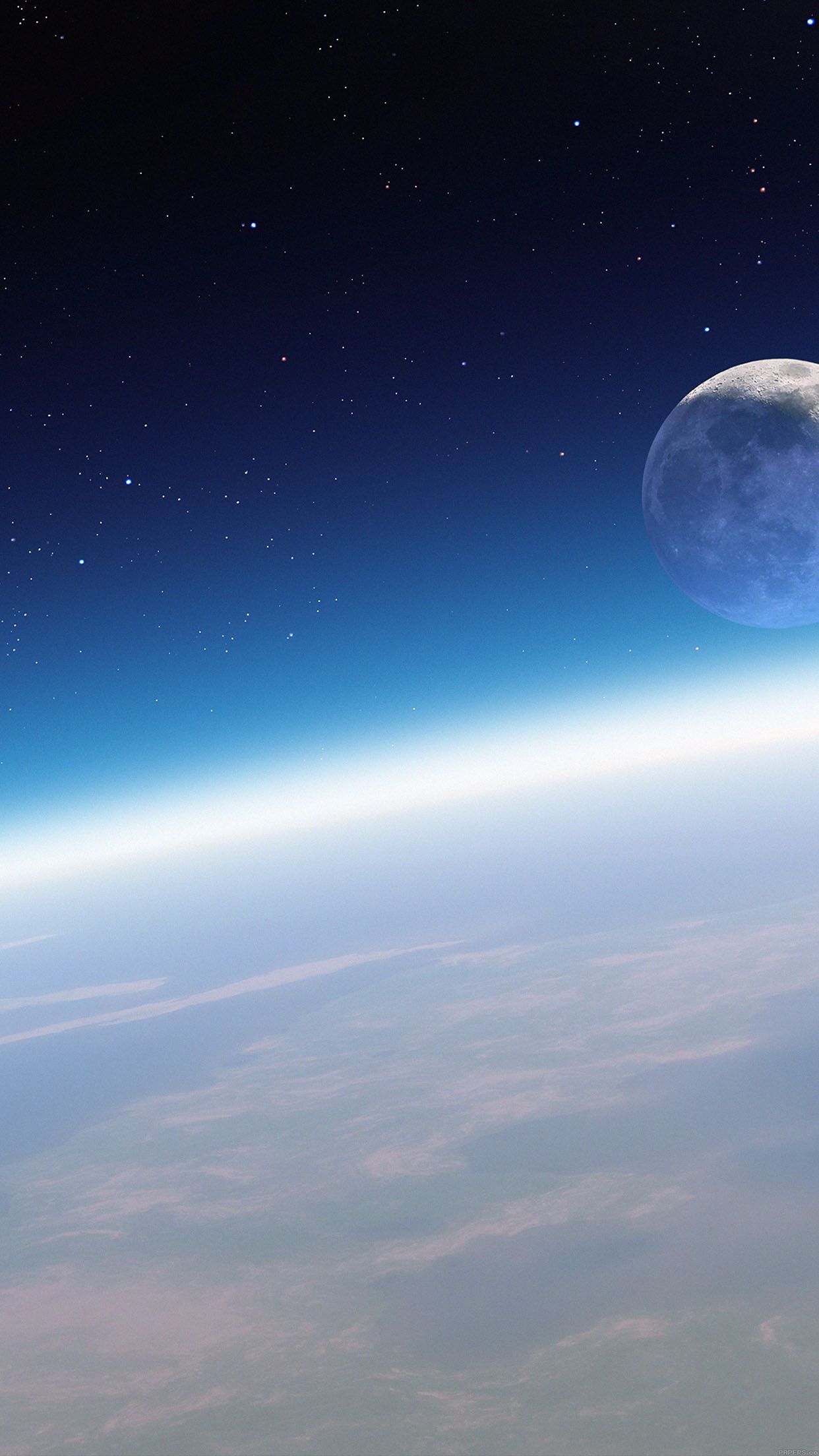 Earth Horizon In Space Smartphone Wallpaper From Space