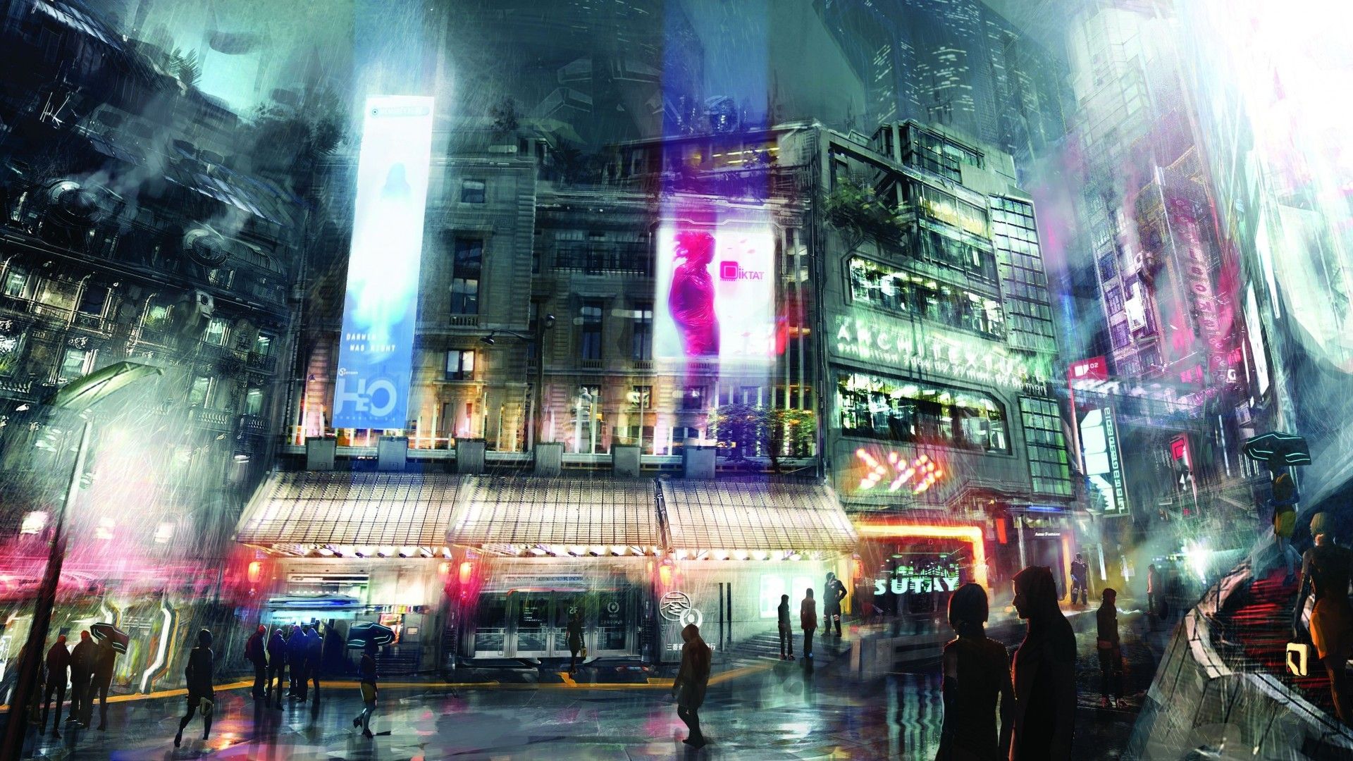 Futuristic City HD Wallpaperx1080