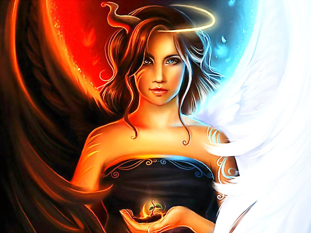 Angel And Devil Wallpapers Wallpaper Cave