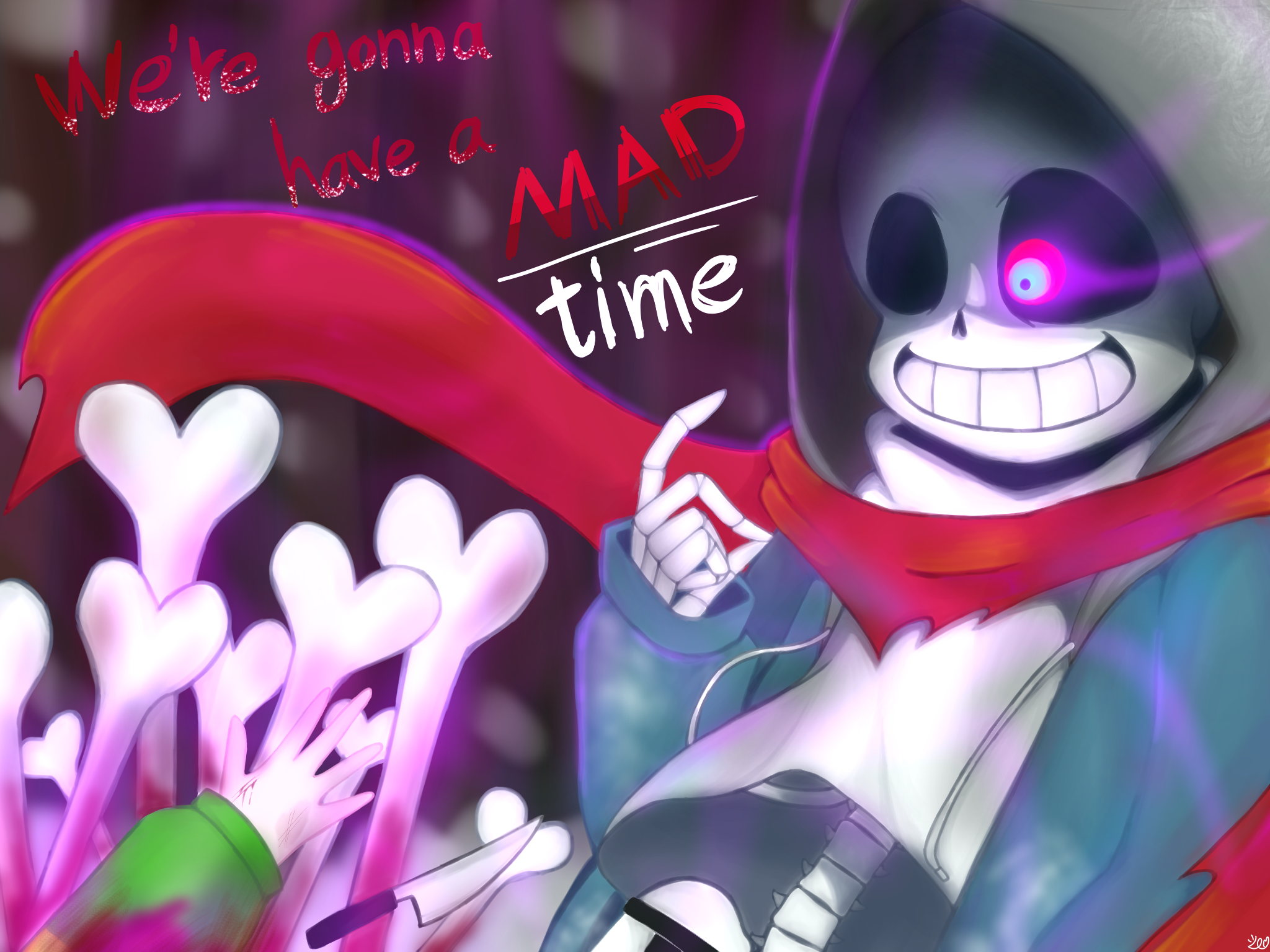 Dusttale sans!Art by me!have a MAD time 白野櫻