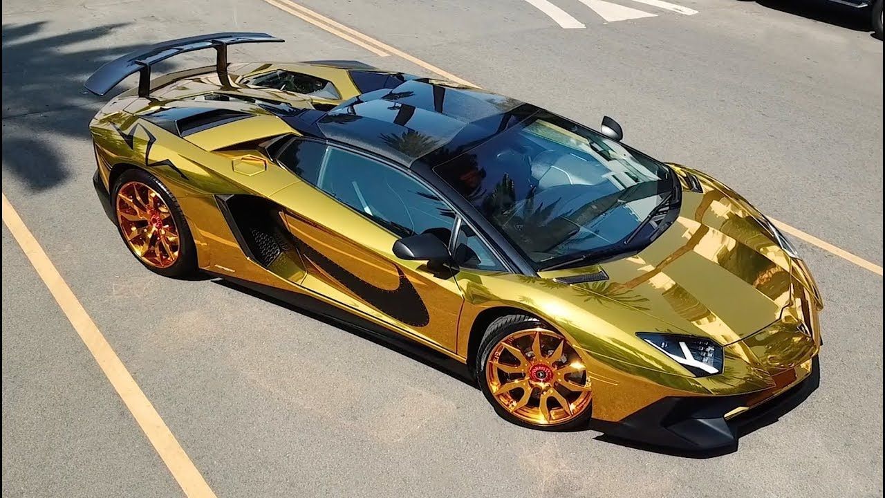 FORGIATO. Chris Brown Gold Lamborghini Aventador On Artigli ECL. Gold Lamborghini, Gold Lamborghini Wallpaper, Lamborghini Picture