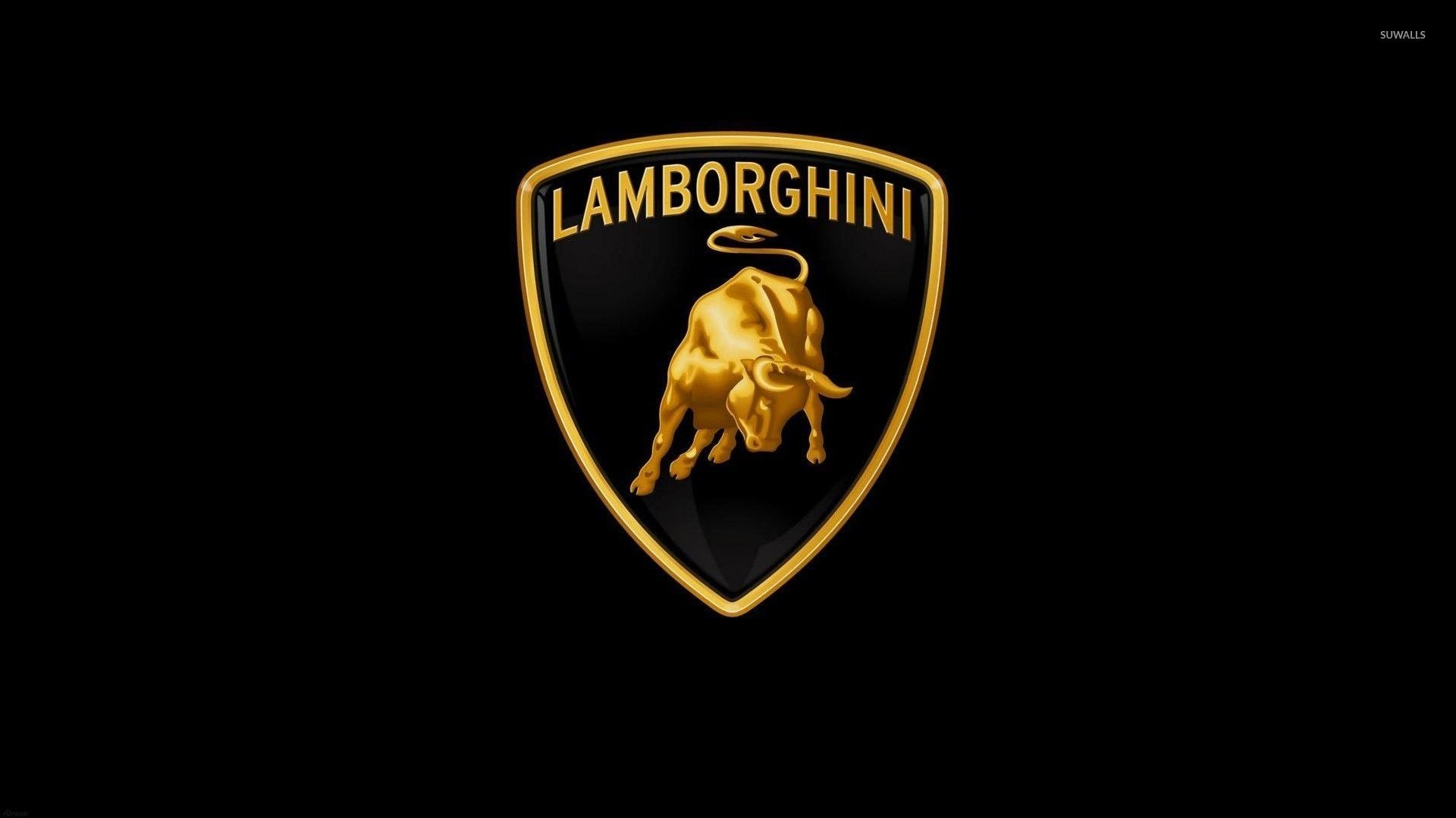 Golden Lamborghini logo wallpaper wallpaper