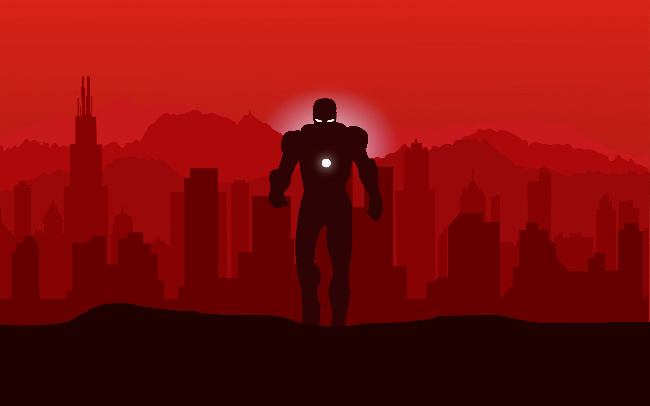Download Marvel Heroes, Iron man, superhero, minimalist wallpaper, 2560x Dual Wide, Widescreen 16: Widescreen