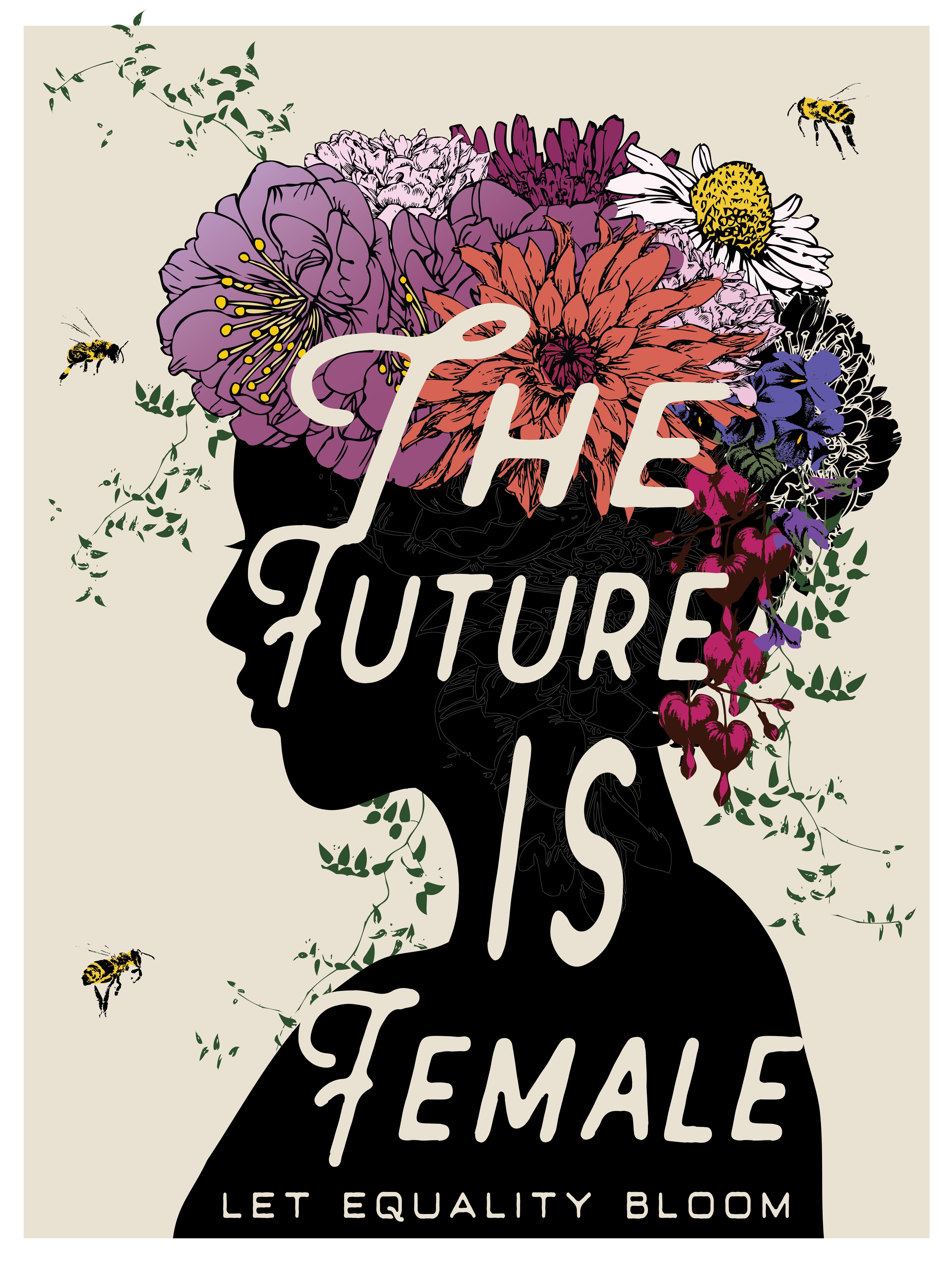 The Future Is Female 18x24 poster. Zazzle.com. Feminist art