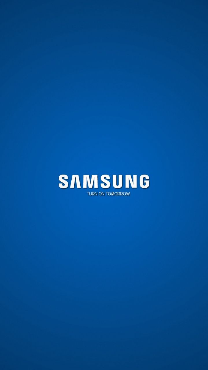 Download wallpaper 720x1280 samsung, company, logo, blue, white