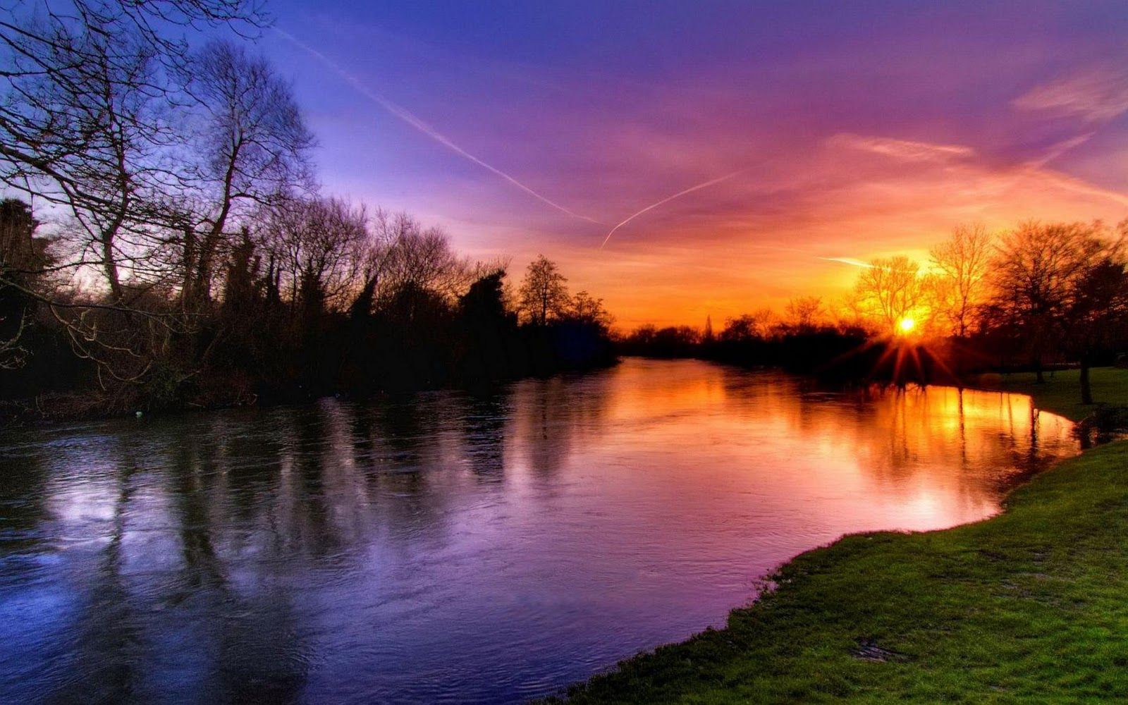 Hd Desktop Wallpaper: Sunset on the River