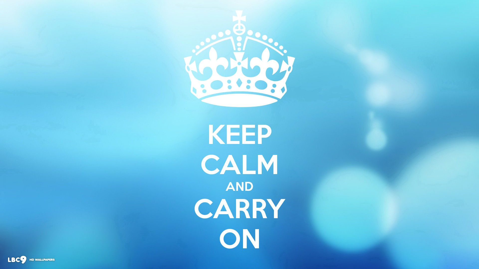 Keep Calm And Carry On Blue Wallpaper