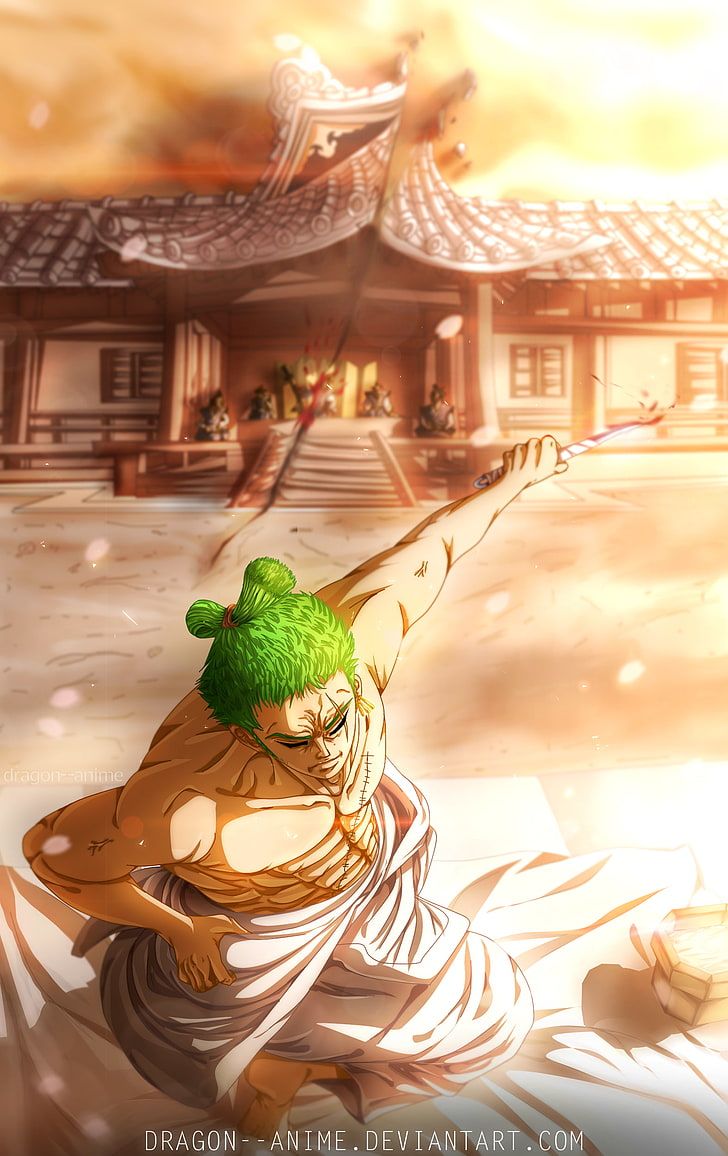 HD wallpaper: Roronoa Zoro, One Piece, anime, built structure