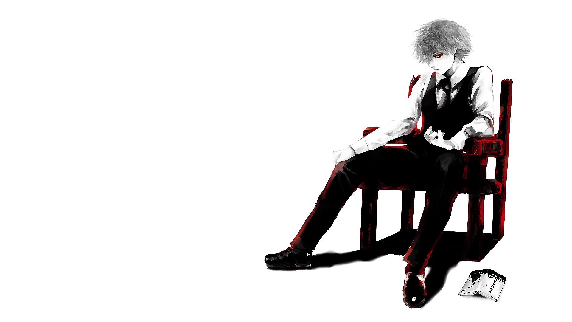 Download wallpaper from anime Tokyo Ghoul with tags: White, Ken
