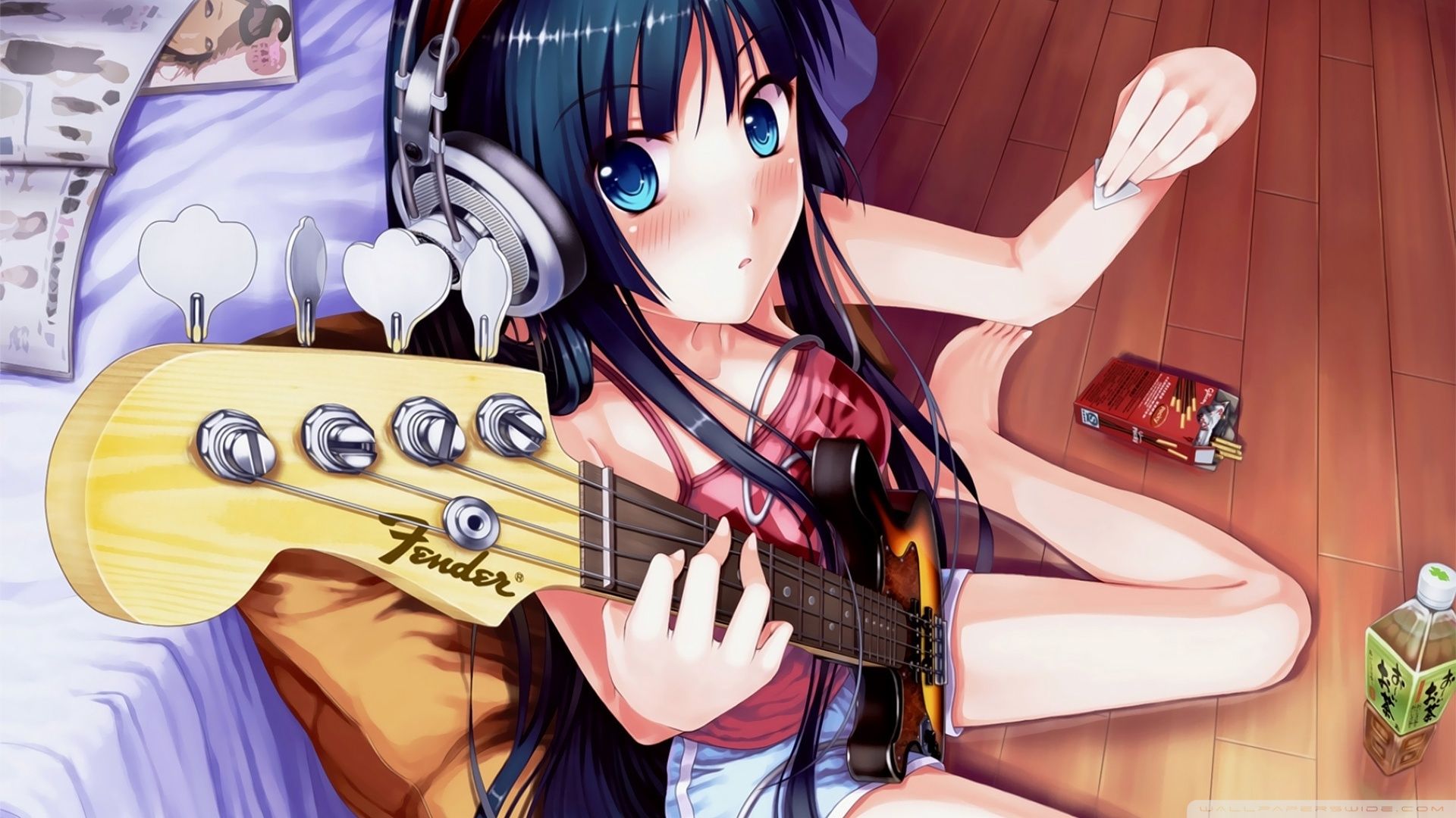Awesome Anime Girl Guitar Wallpaper HD