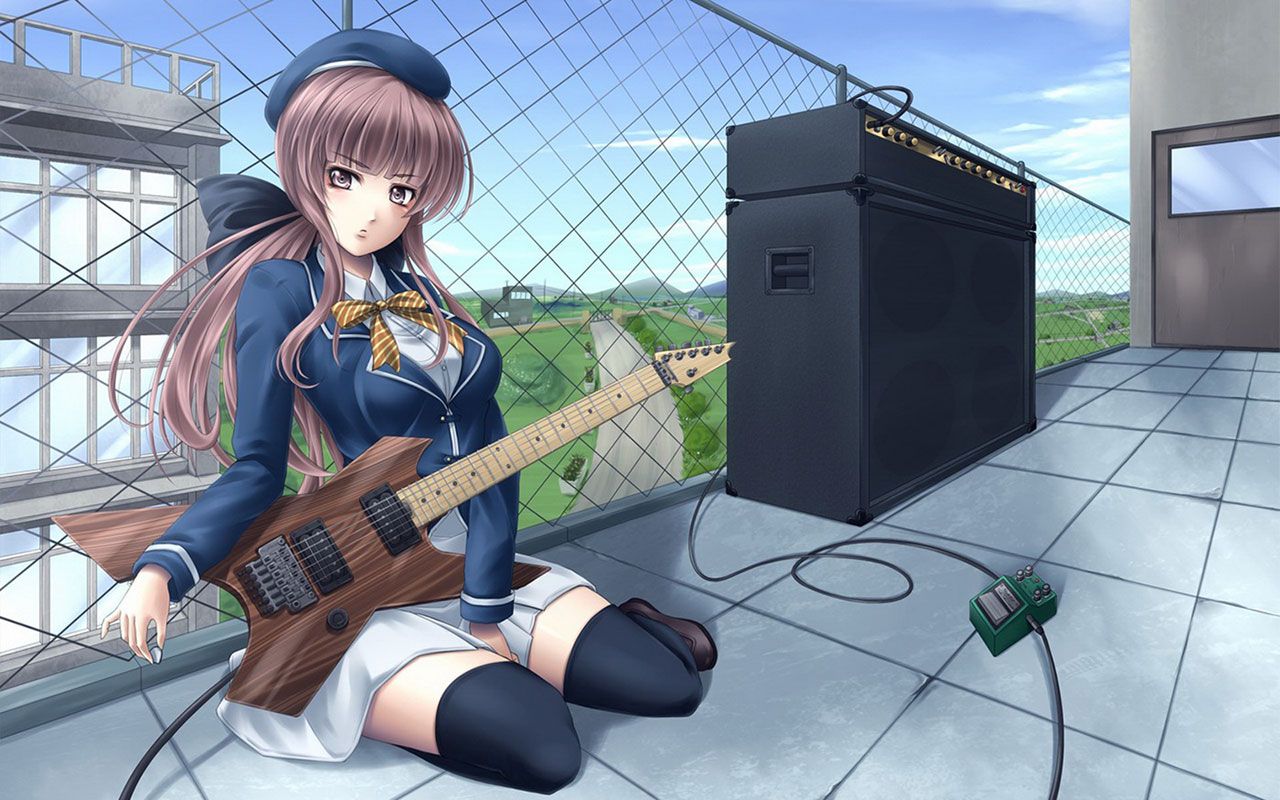 Guitar Anime Girl HD Desktop Wallpaper 11 Wallpaper