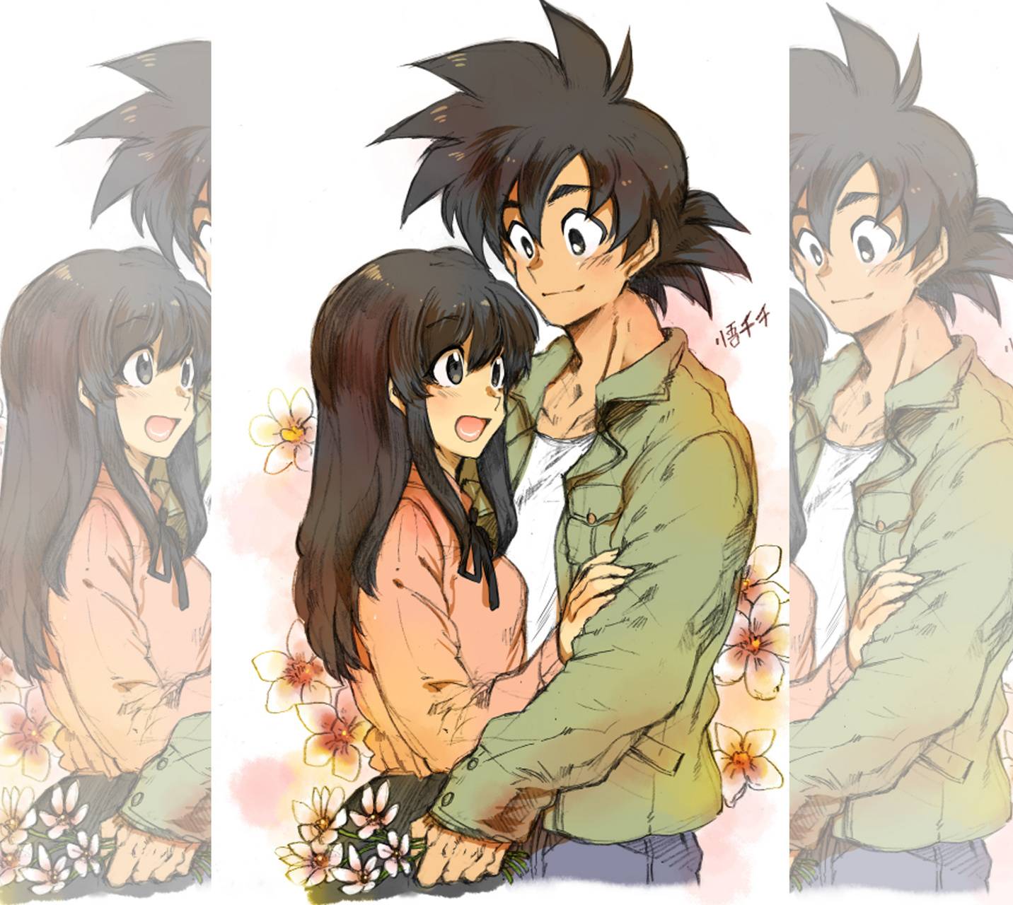 Goku and Chichi wallpaper