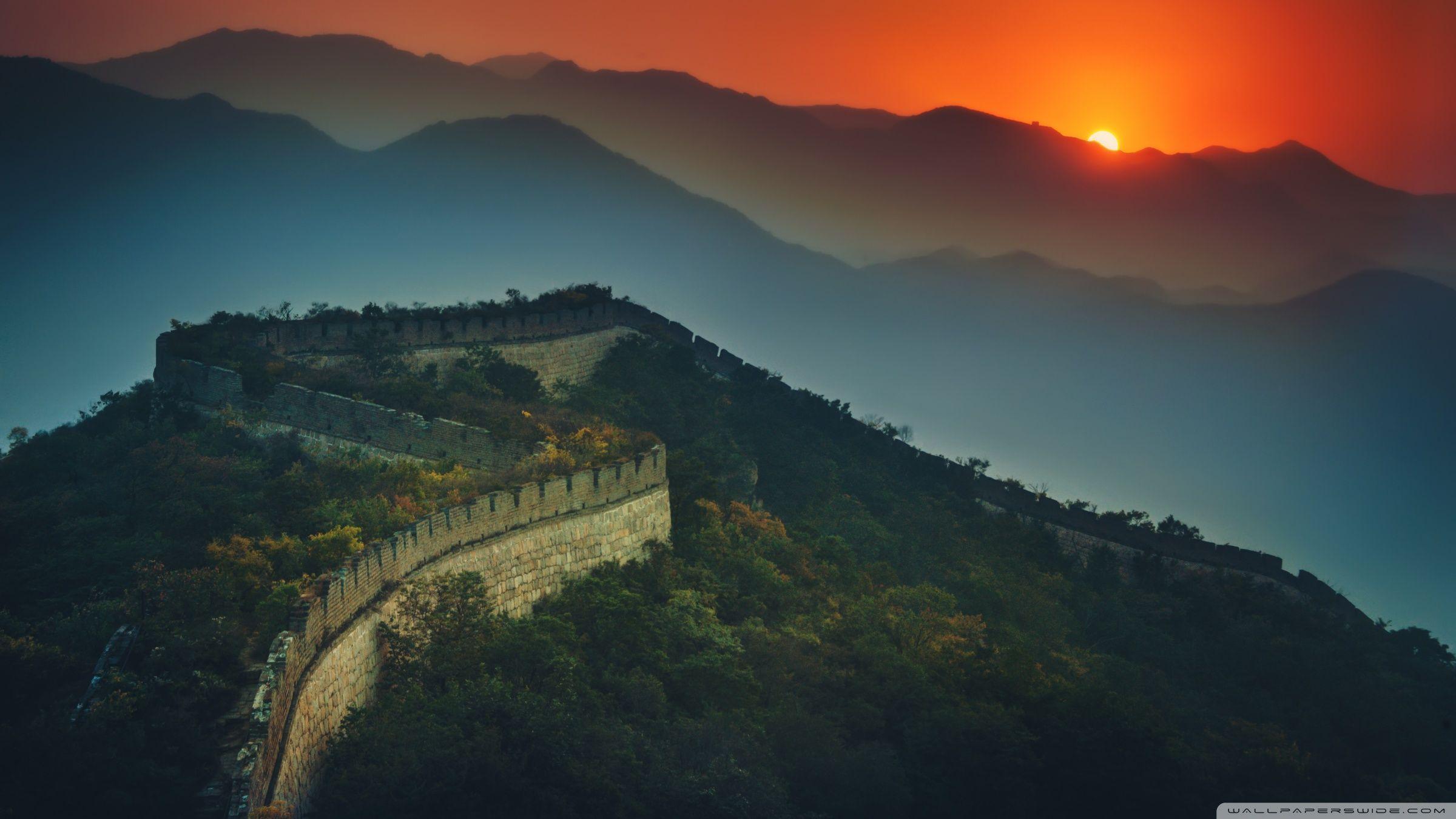 The Great Wall At Sunset HD desktop wallpaper, High Definition