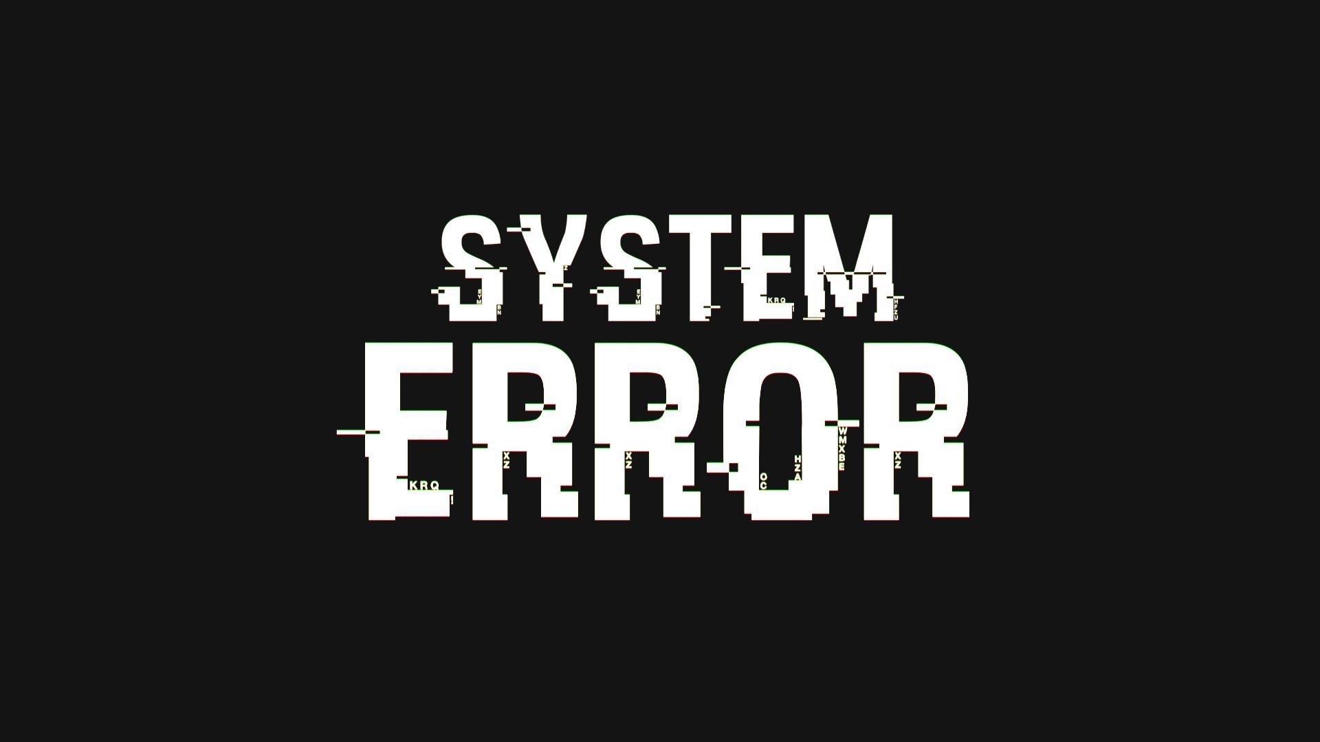 System Error Text Alpha Channel Stock Footage, #Text#Error#System