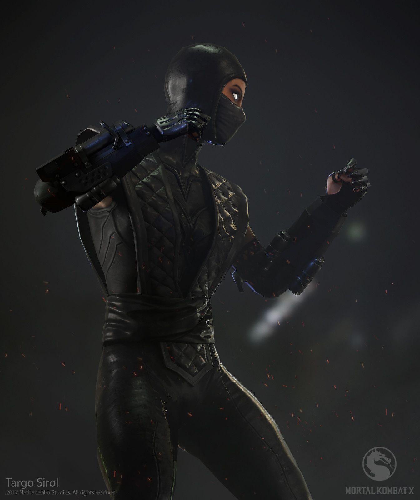 Jacqui Briggs cosplay Noob Saibot, Targo Sirol